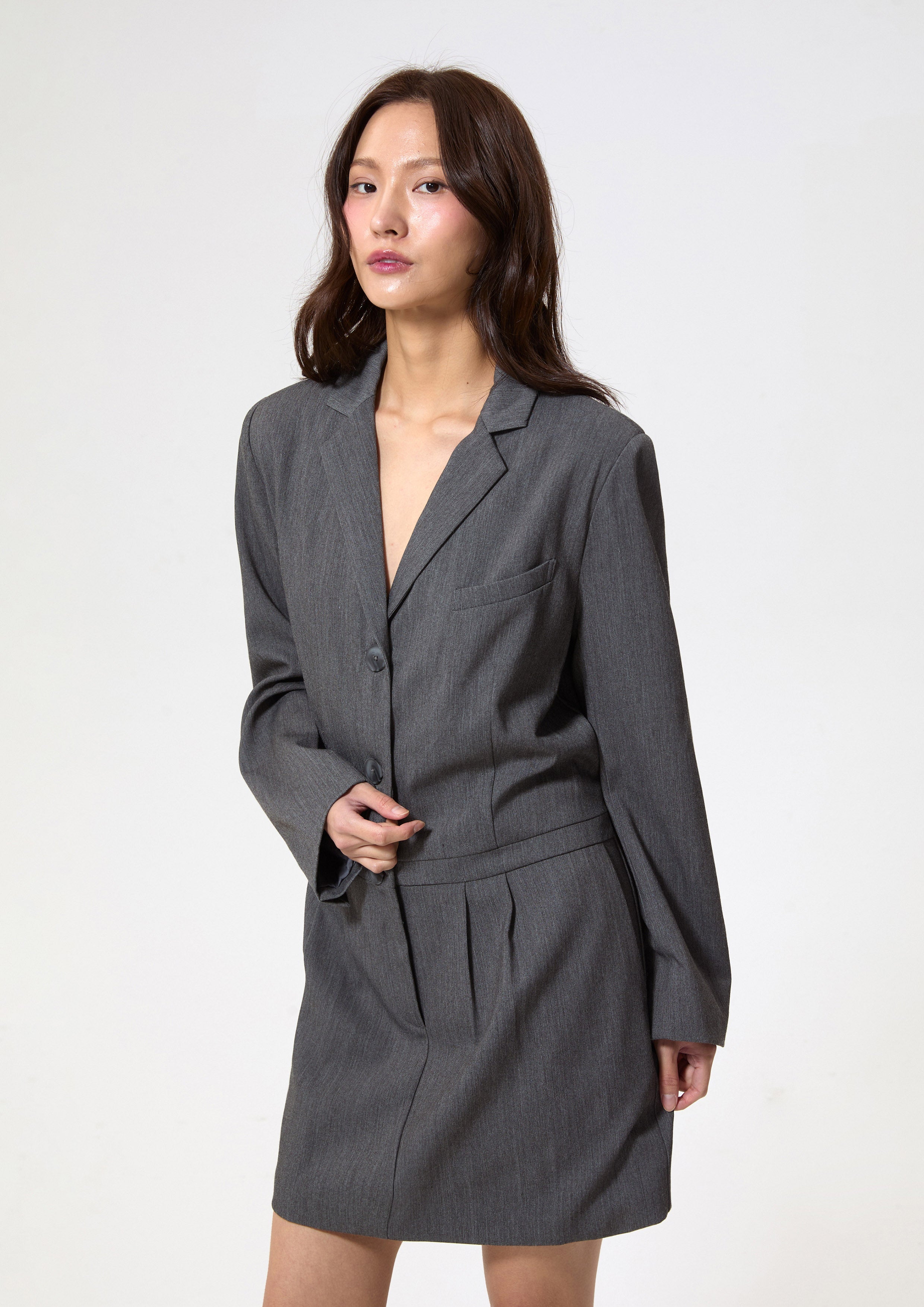 Tailored Long Sleeve Mini Dress Working on Board