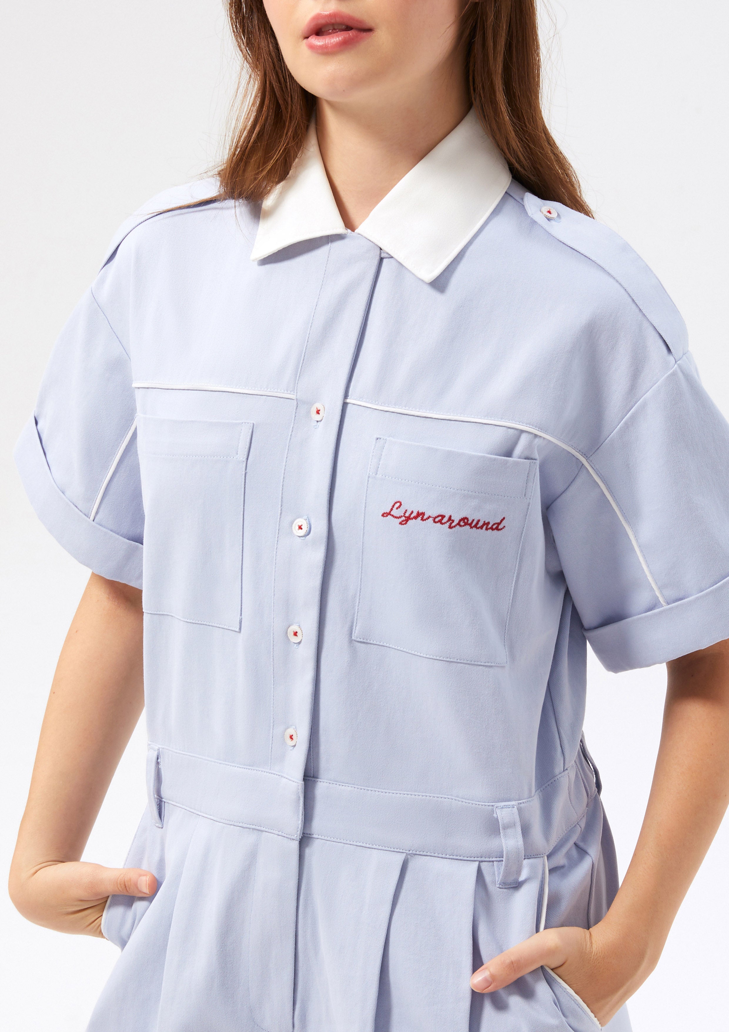 Logo Embroidered Romper Speed Voyard