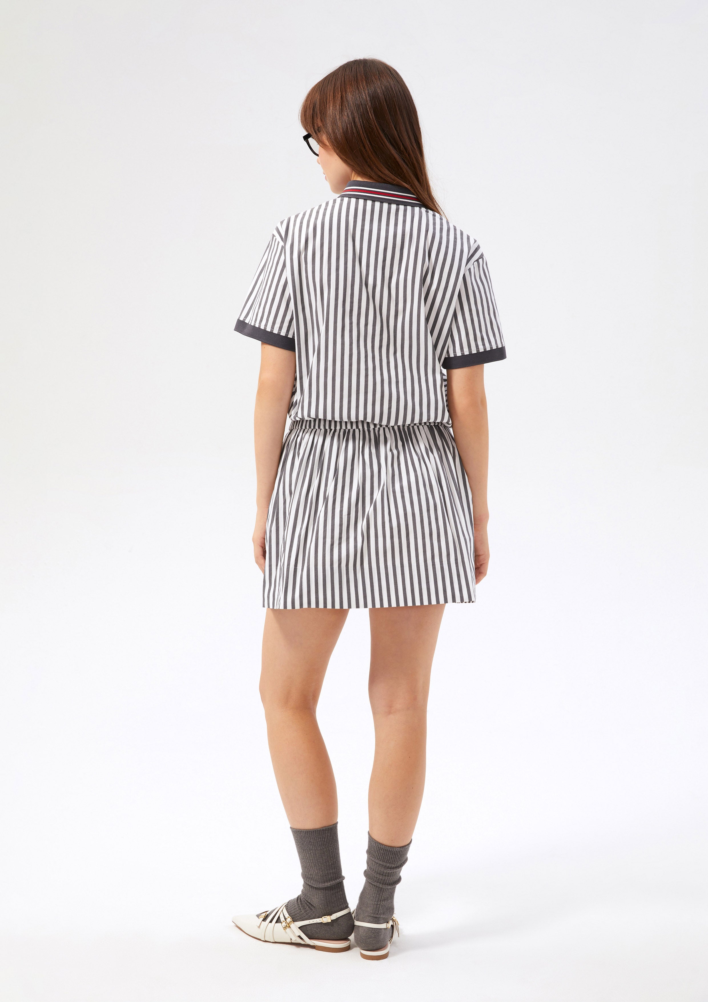 Logo Stripe Mini Dress Speed Voyard