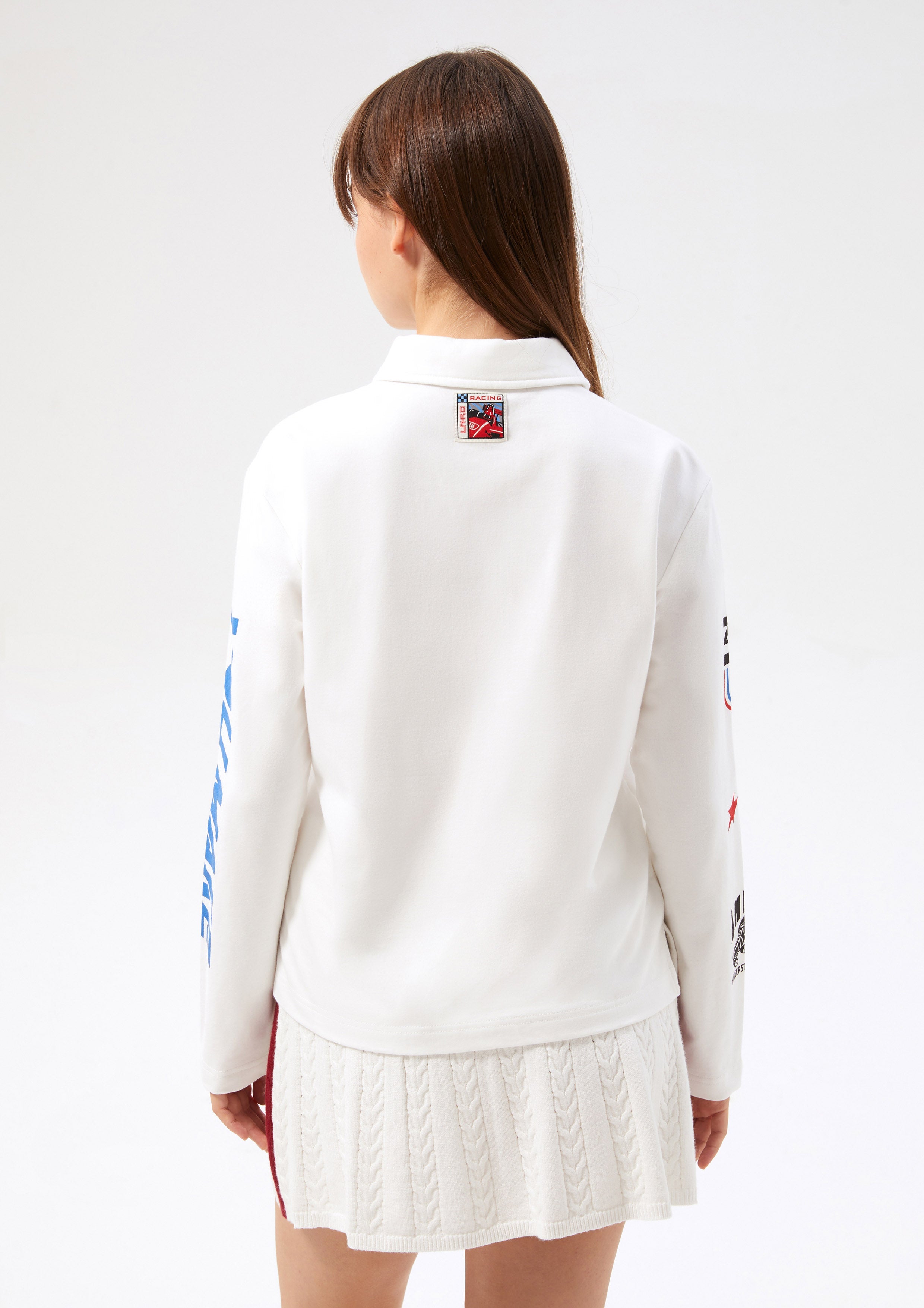 Print Long Sleeve Polo Top Speed Voyard