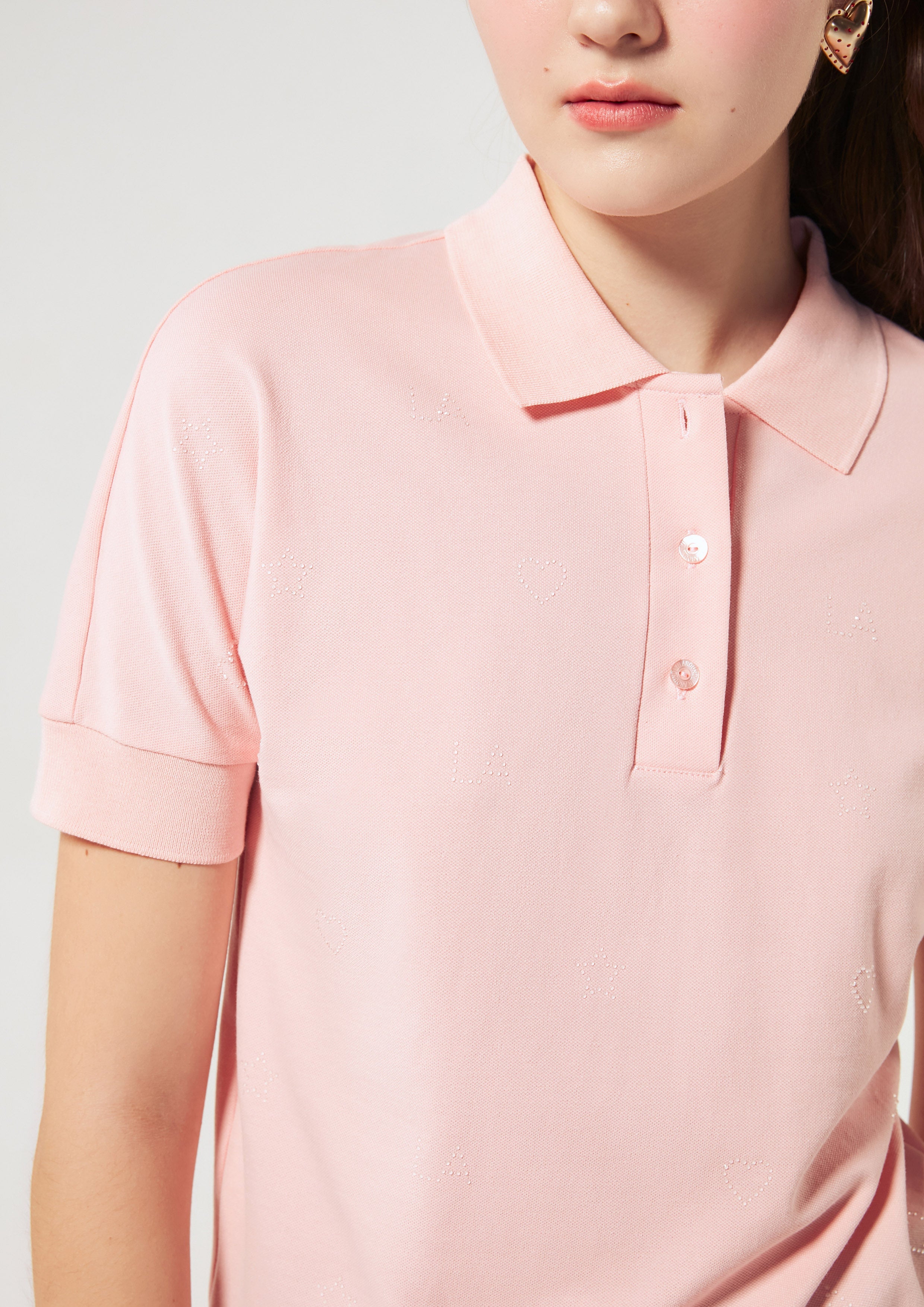 Short Sleeve Polo Top Neon Dreams
