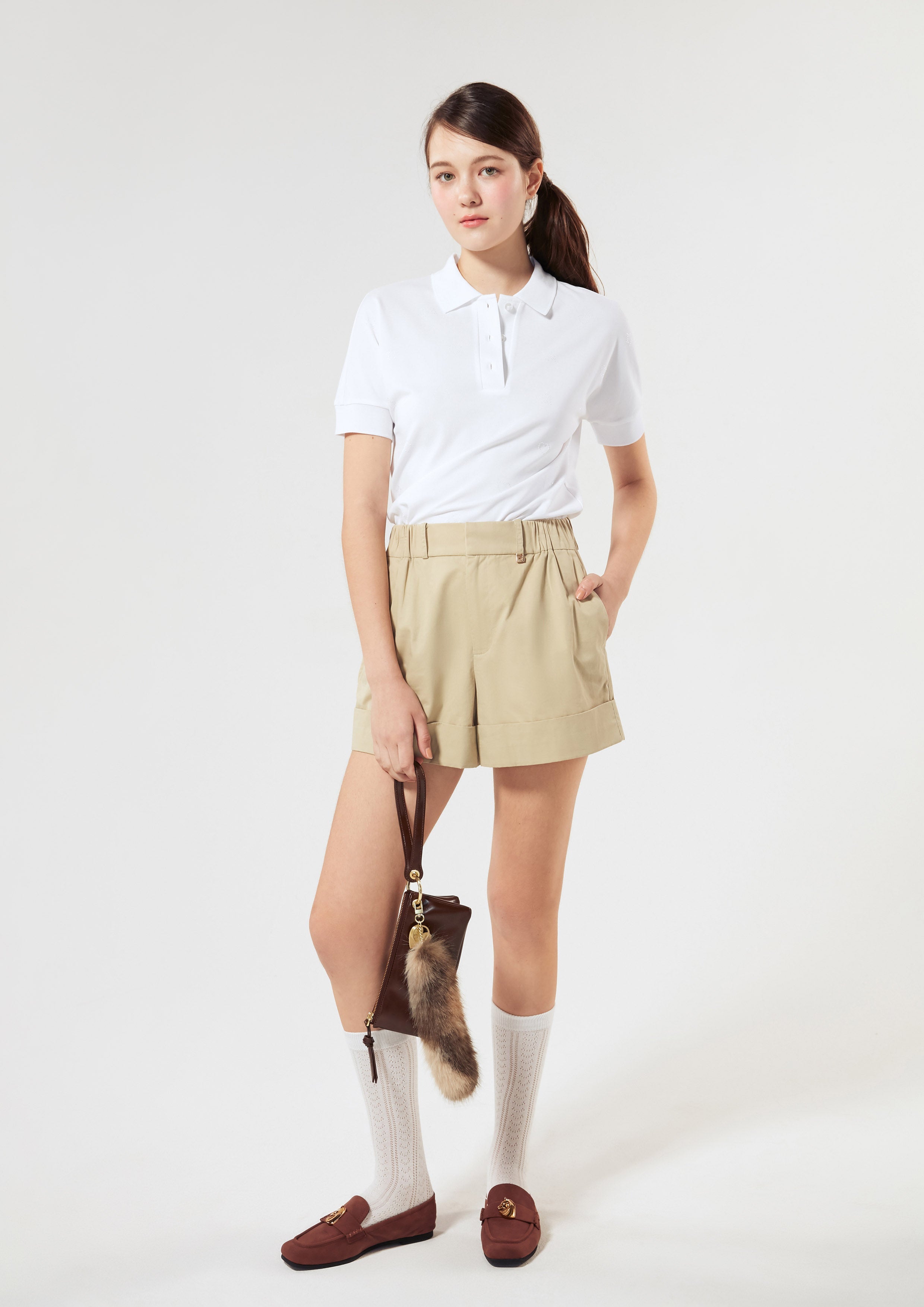 Short Sleeve Polo Top Neon Dreams