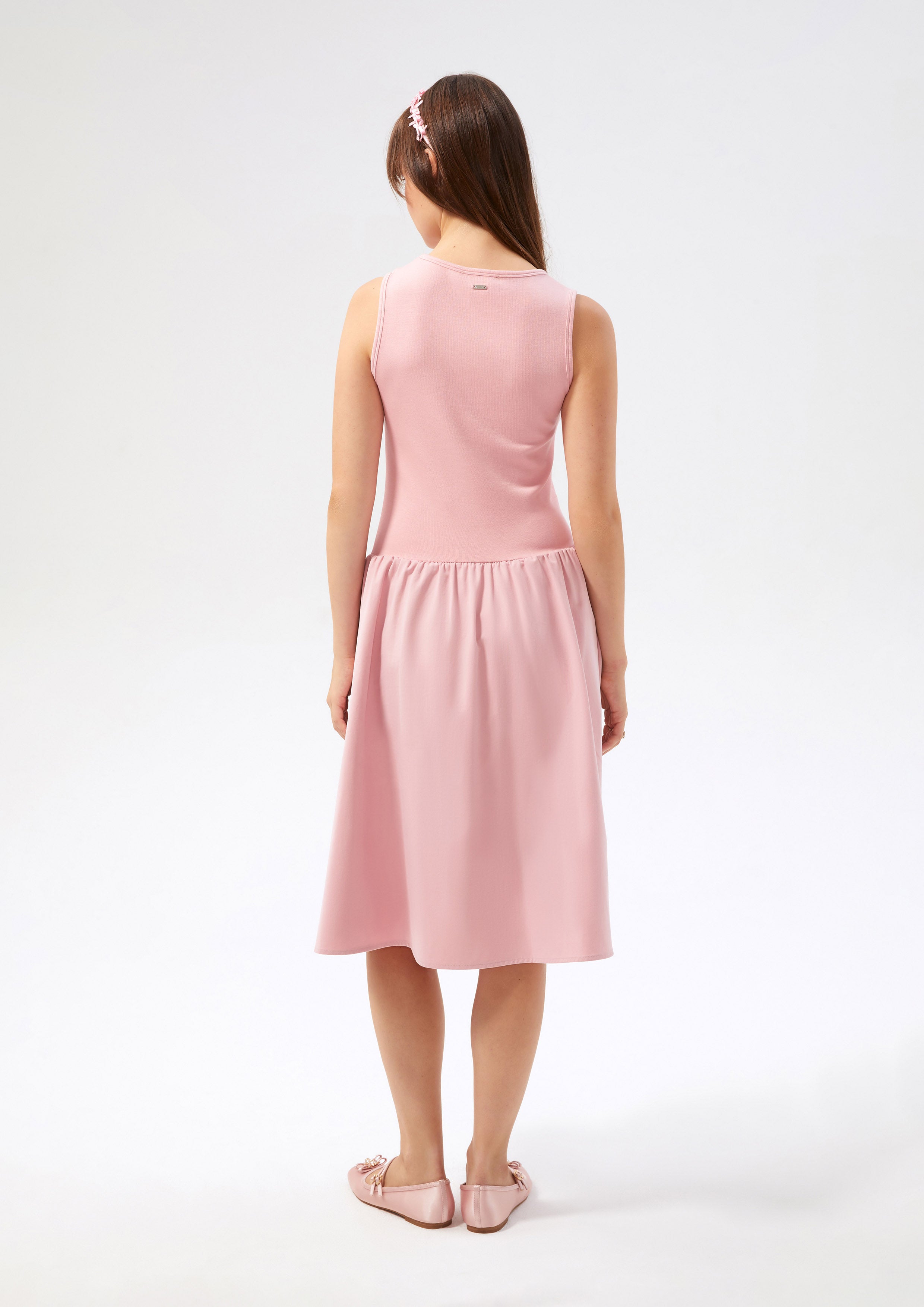 เดรสมิดิปักลายกระโปรงระบาย คอลเลกชัน Rodeo Rose