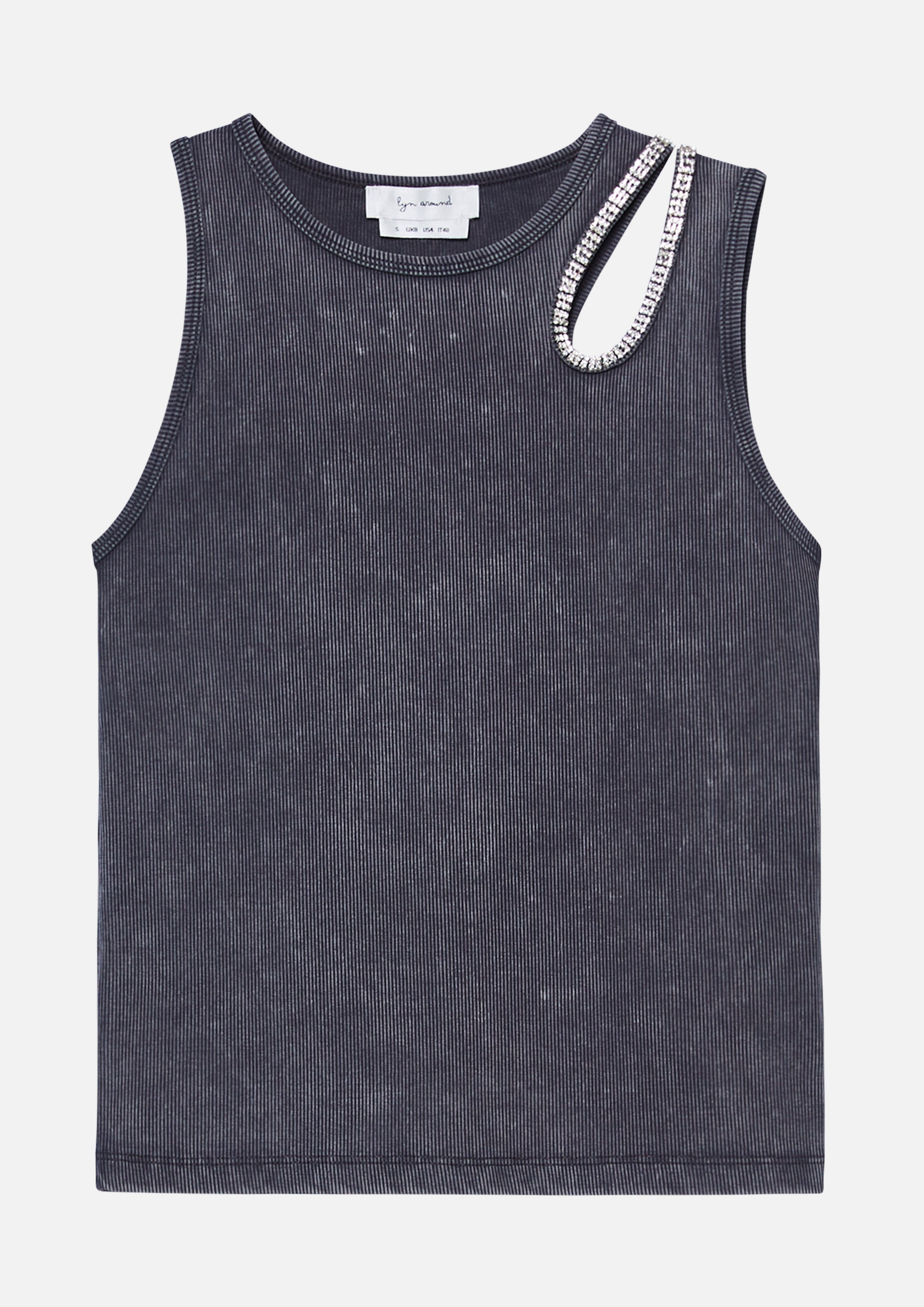 Crystal Embellished Tank Top Neon Dreams