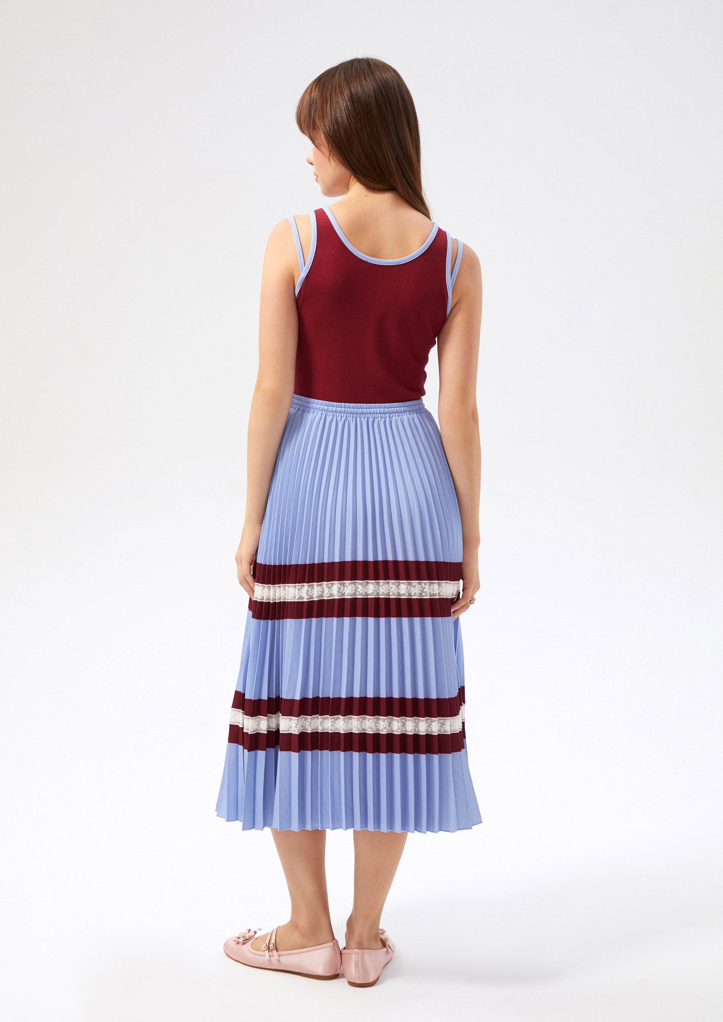 Plated Skirt Midi Dress Speed Voyard