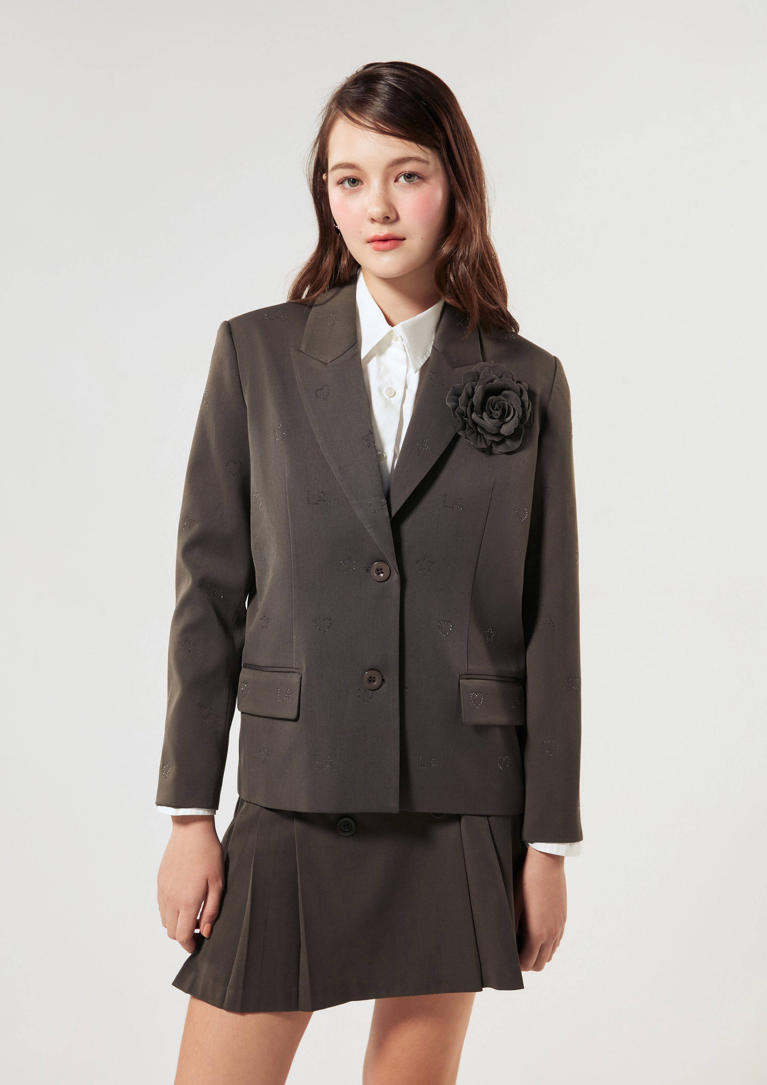 Rose Embellished Jacket Neon Dreams