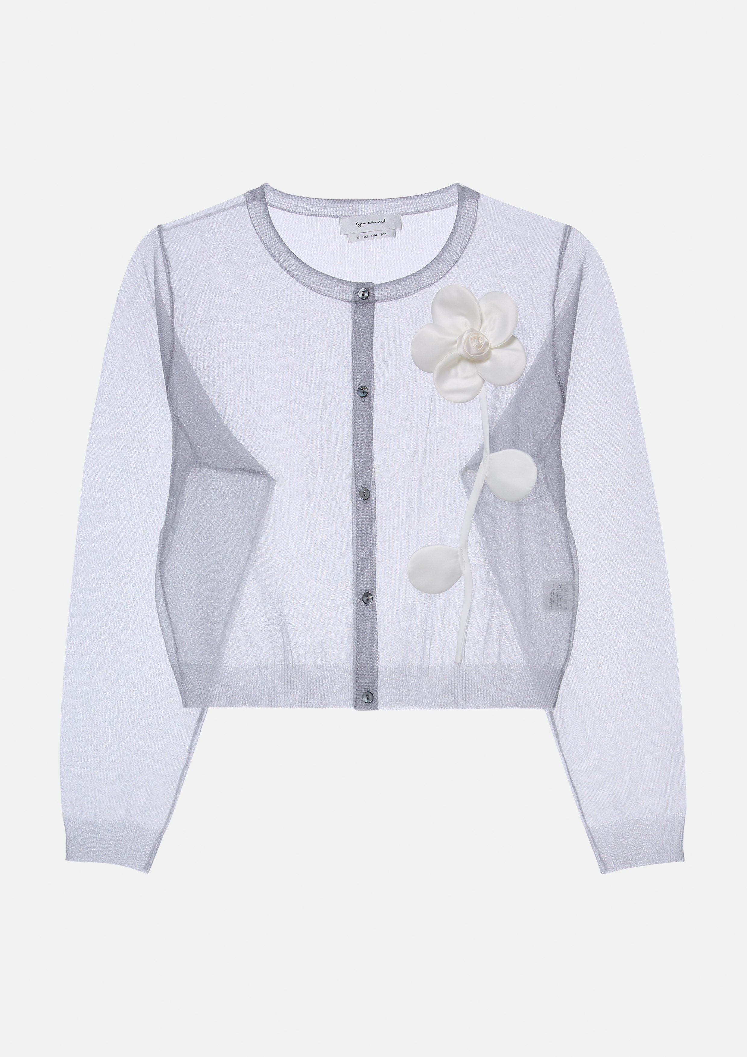 Floral Embellished Sheer Cardigan Neon Dreams