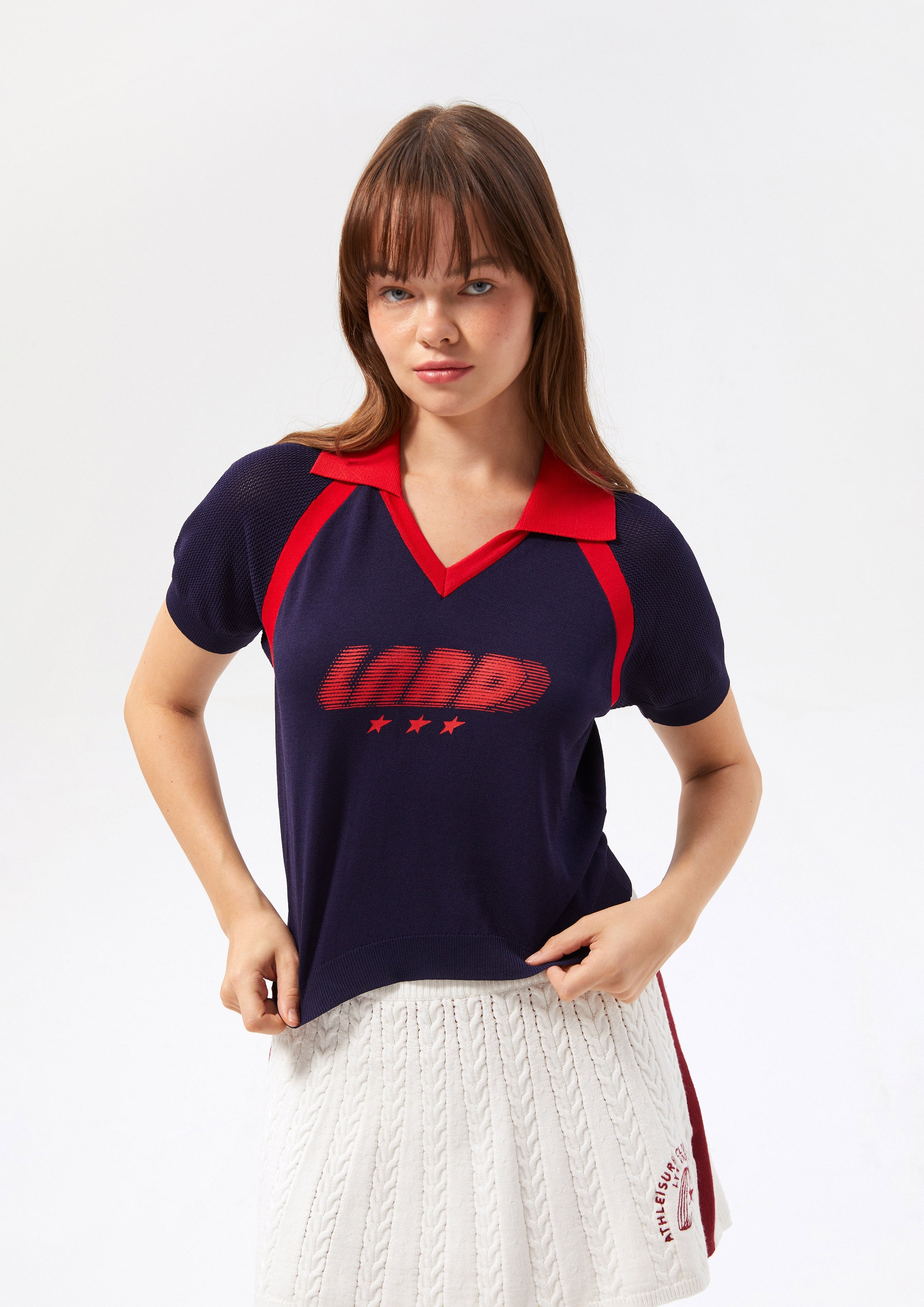 Logo Mesh Short Sleeve Top Speed Voyard