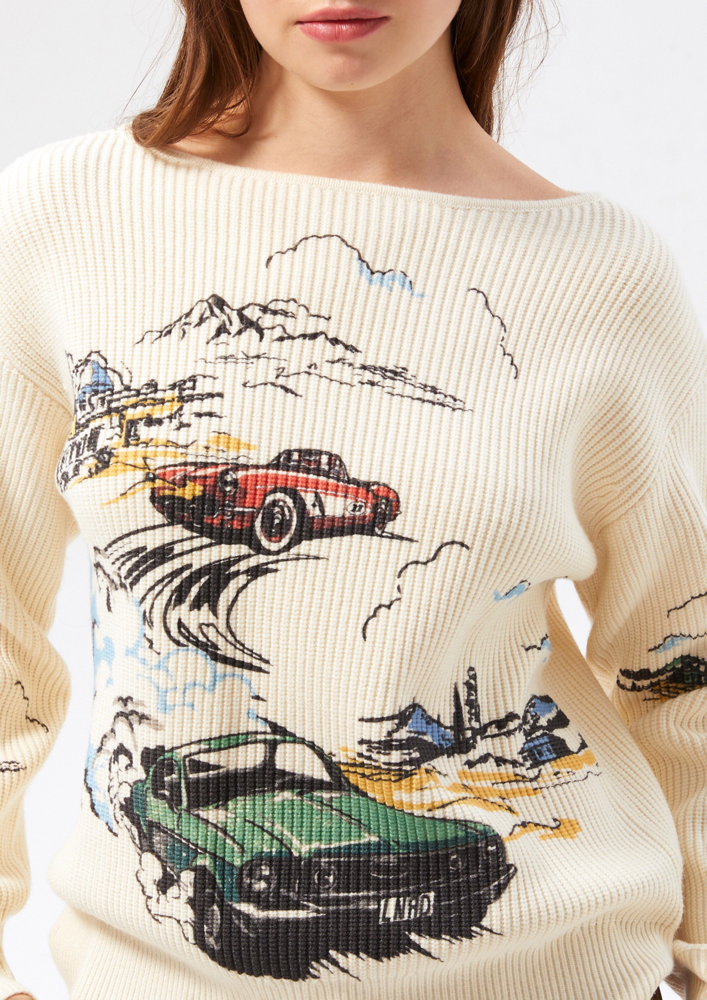 เสื้อพูลโอเวอร์แขนยาวพิมพ์ลาย คอลเลกชัน Speed Voyard