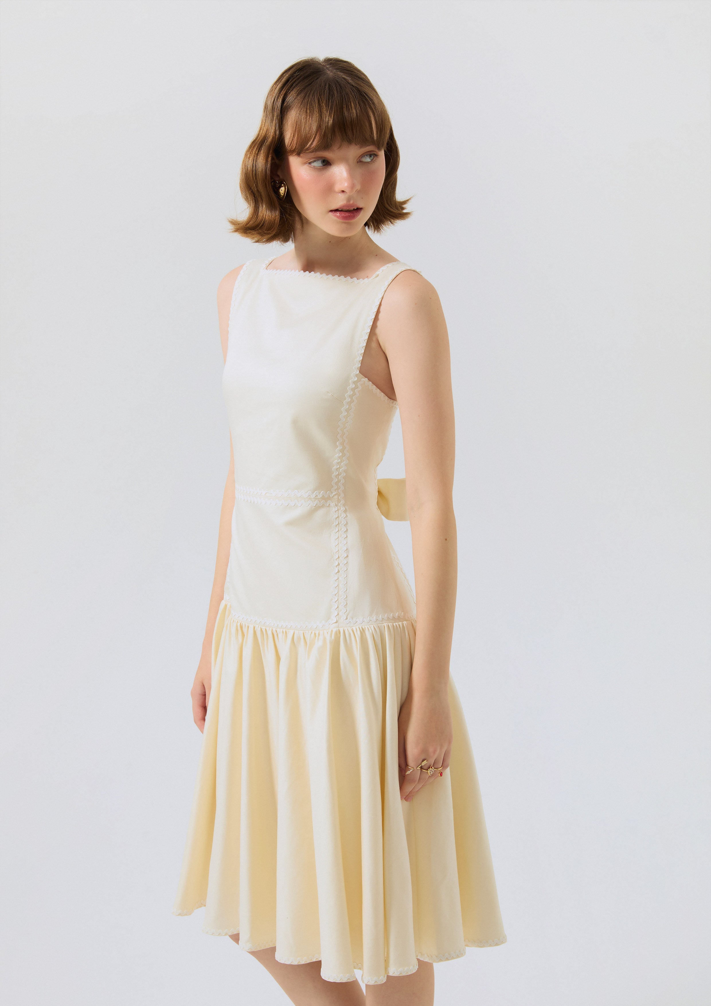 Flare Skirt Mini Dress Rosewood Fleur