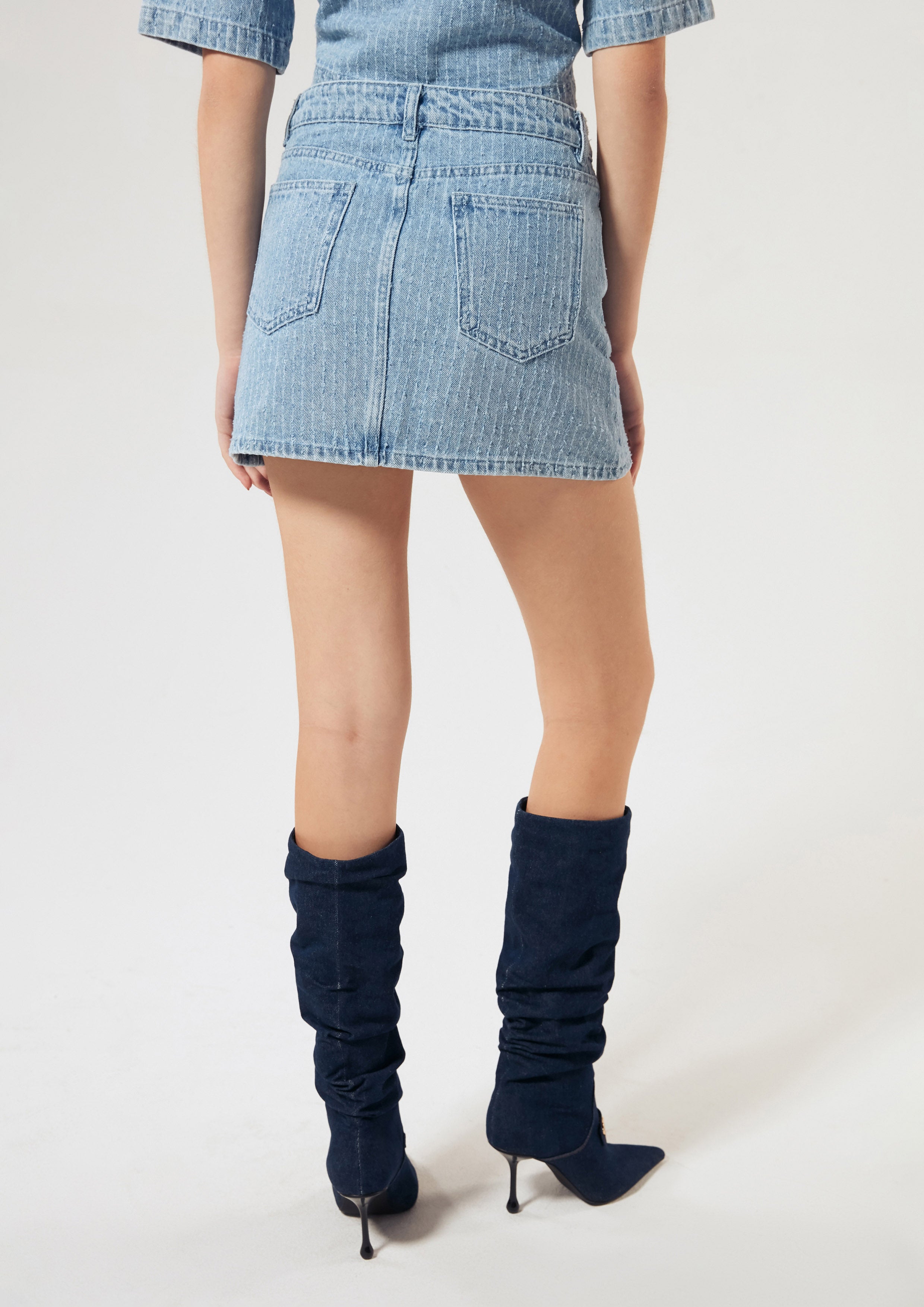  กระโปรงเดนิมสั้น คอลเลกชัน Basic Denim