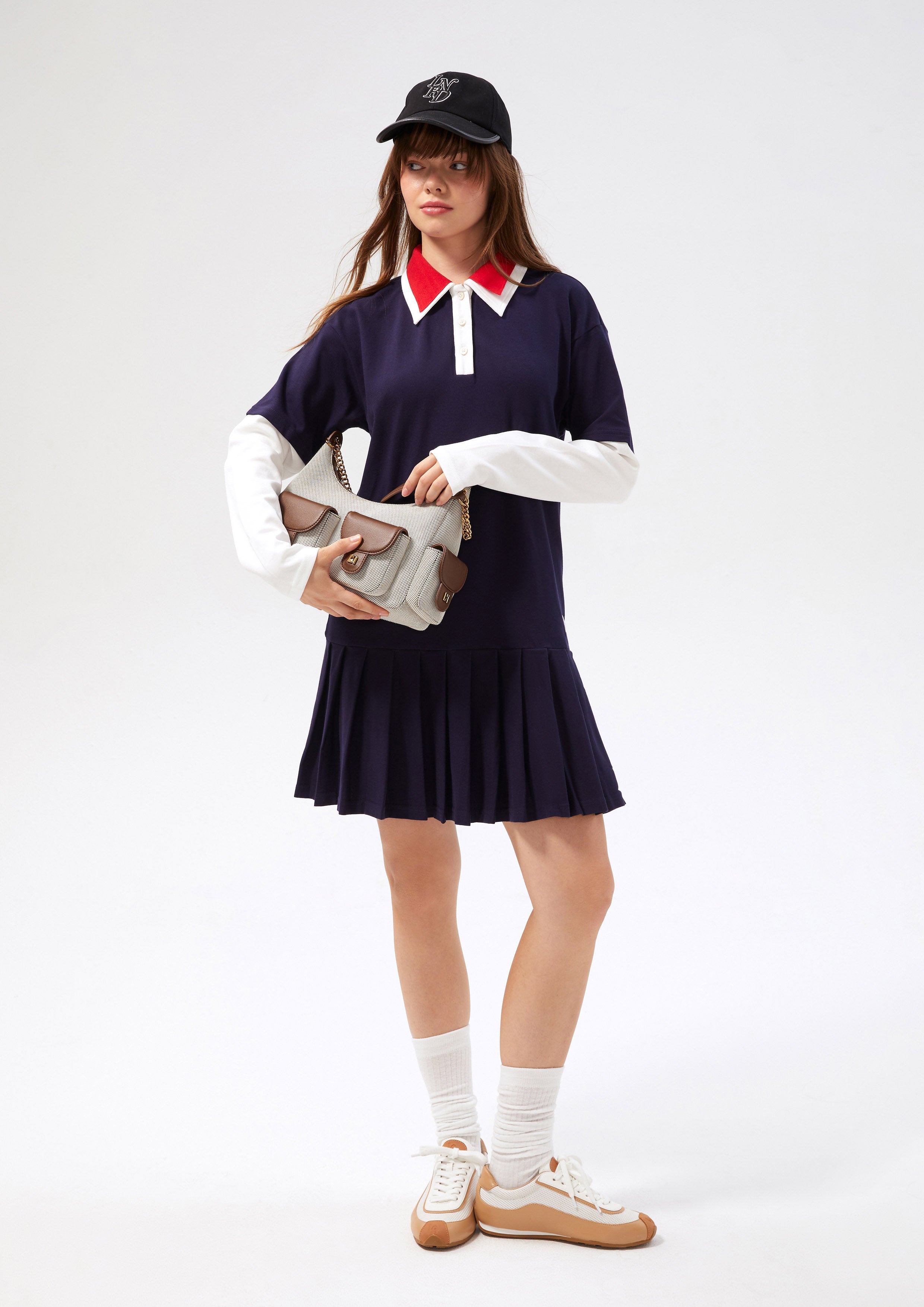 เดรสโปโลแขนยาวปักโลโก้ คอลเลกชัน Speed Voyard