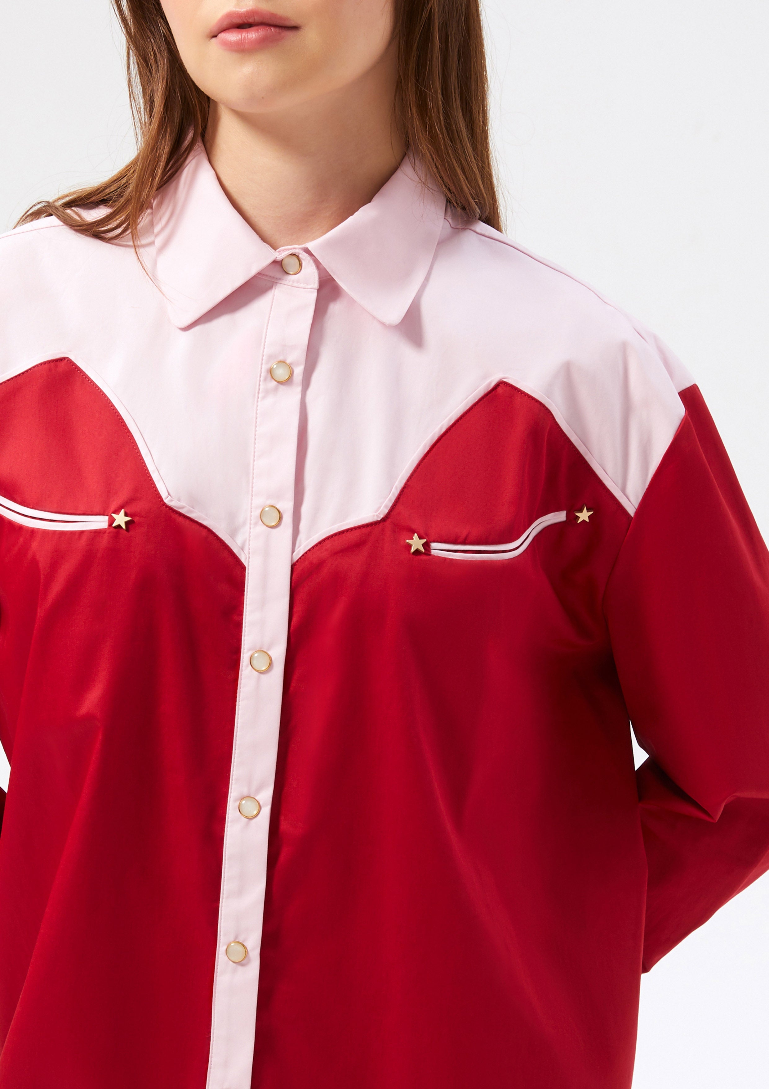 Button Up Mini Dress Rouge Luck