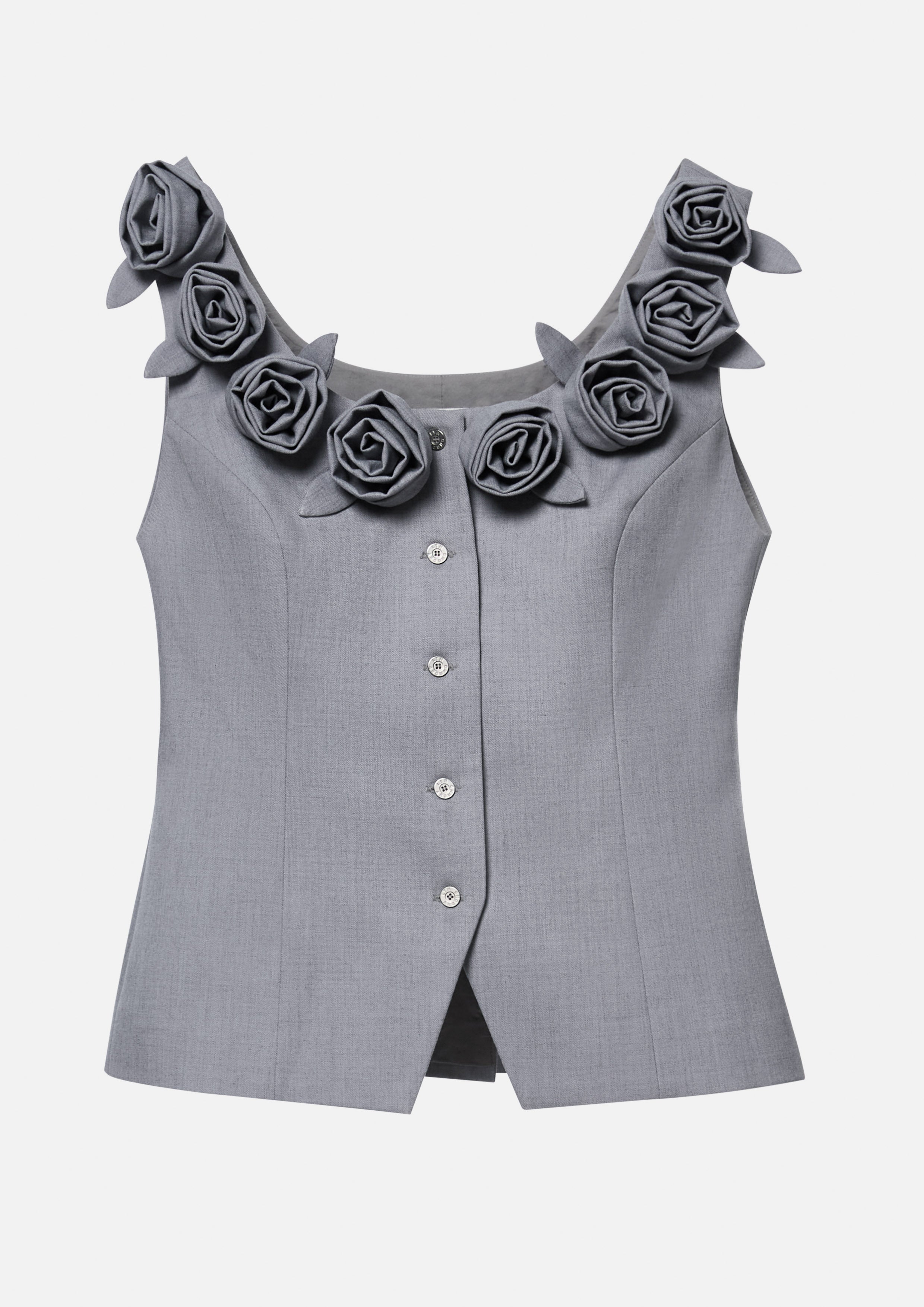 Rose Motif Embellished Vest Rodeo Rose