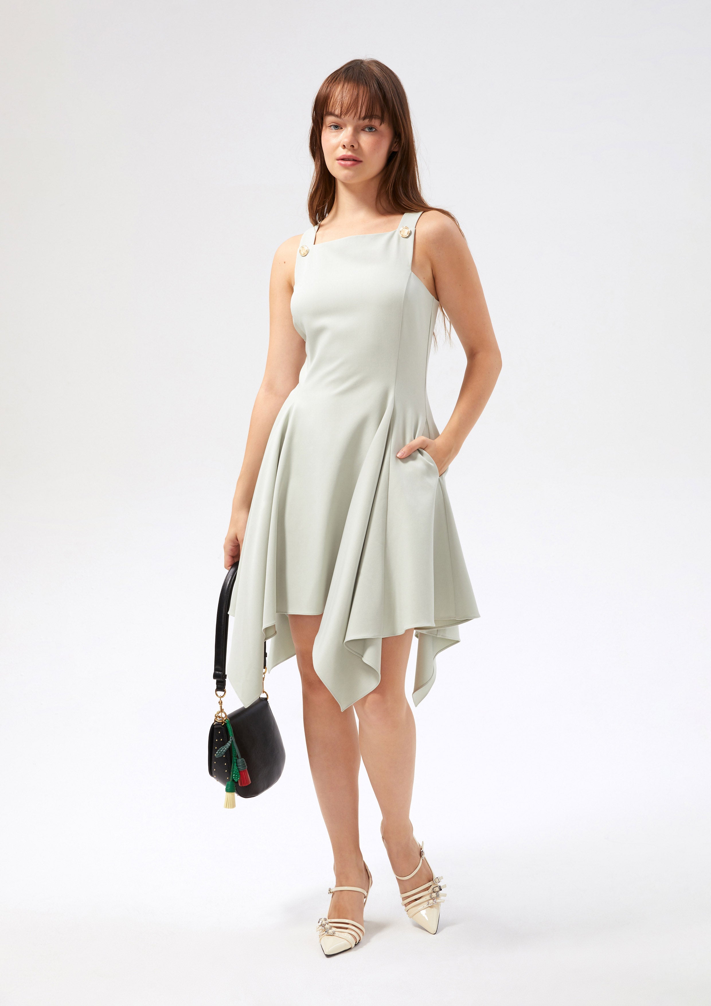 Handkerchief Skirt Mini Dress Rosewood Fleur