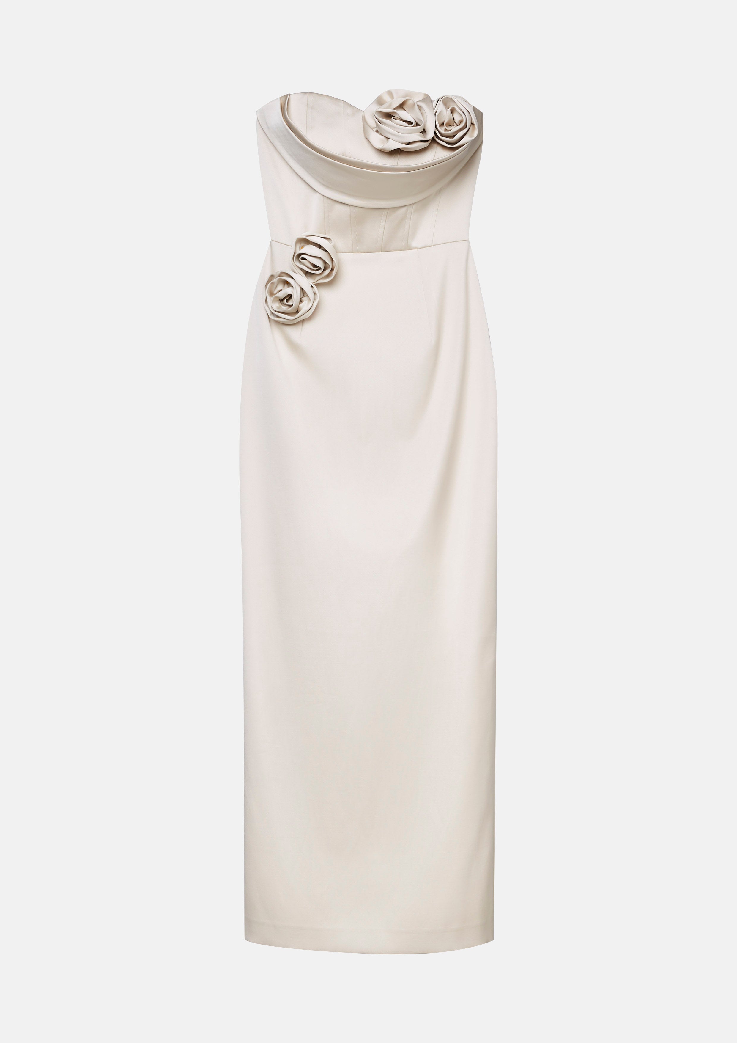 Create Your Signature Look with Rose Motif Embellished Satin Dress Rodeo  Rose