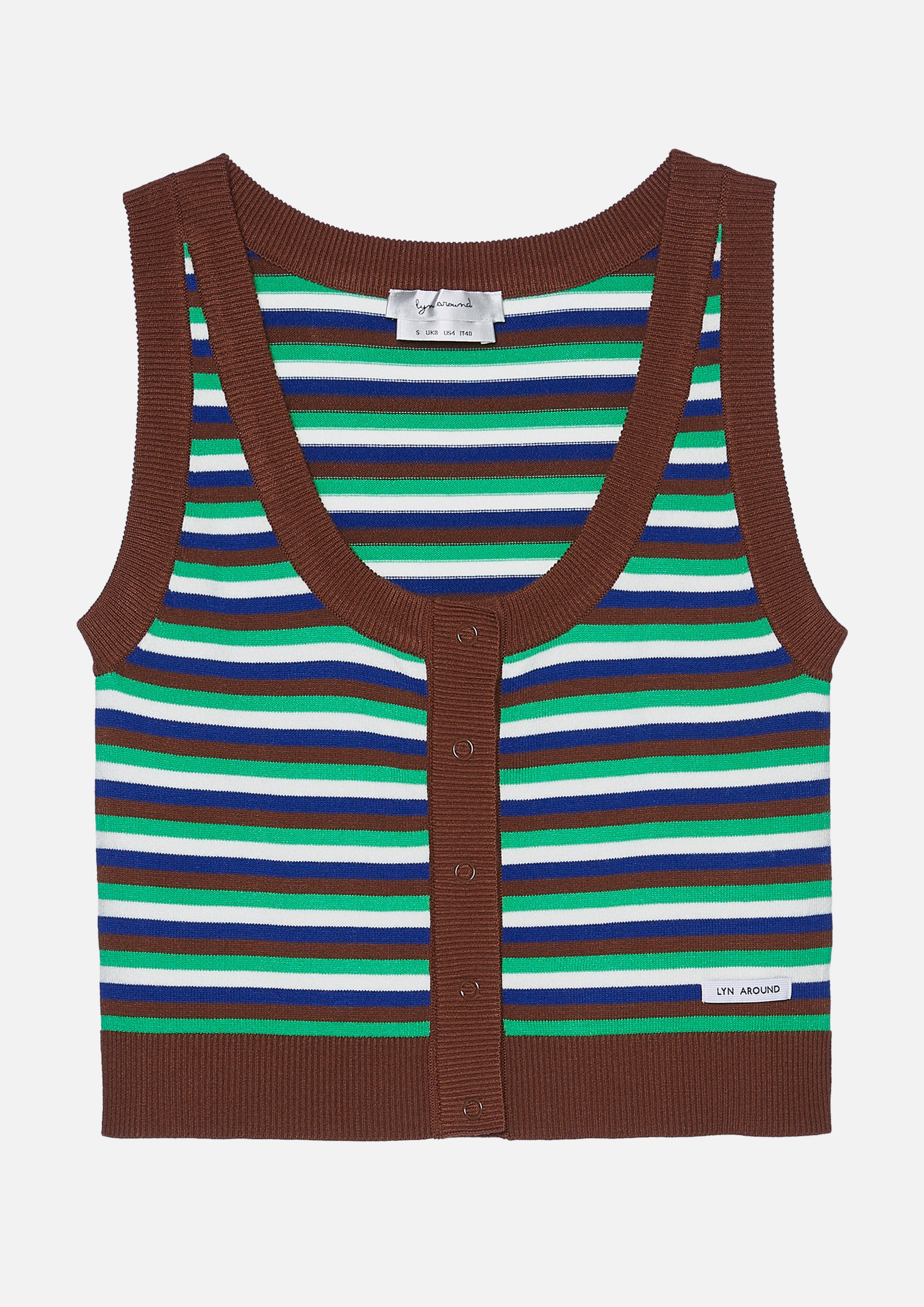 เสื้อครอปผ้านิตลายทาง คอลเลกชัน Miracle Voyard