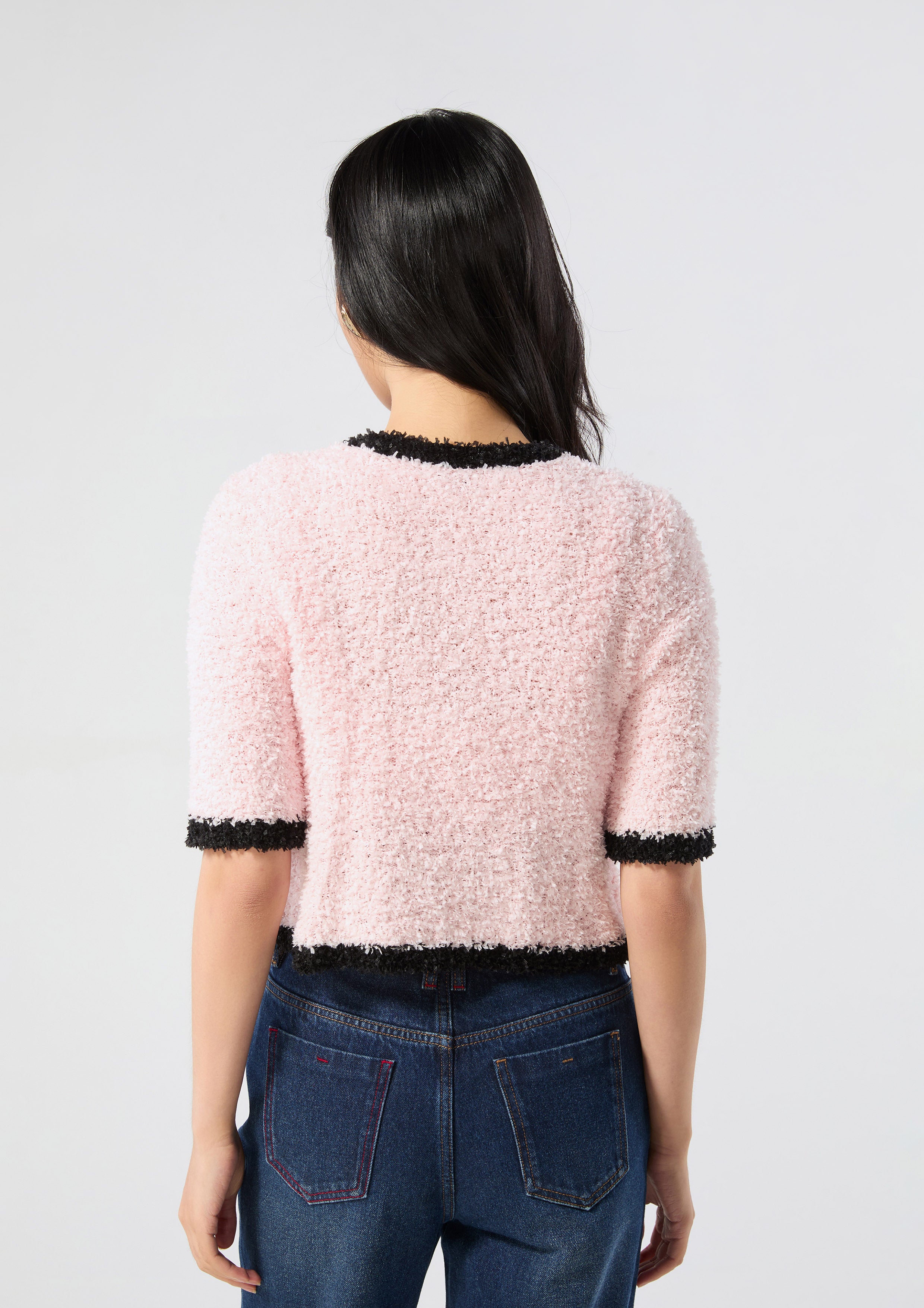 เสื้อคาร์ดิแกนผ้านิตทรงครอป คอลเลกชัน Rodeo Rose