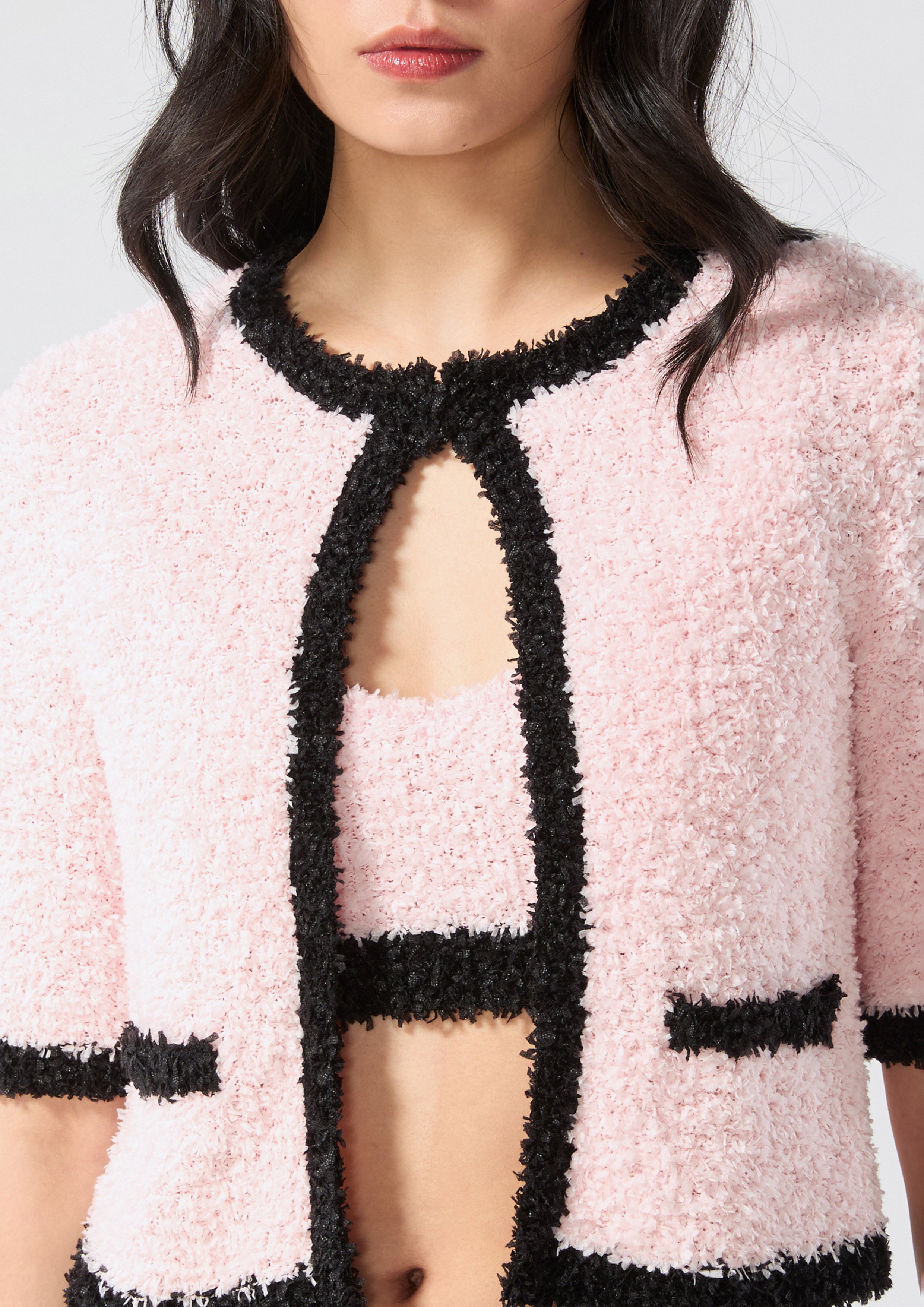 เสื้อคาร์ดิแกนผ้านิตทรงครอป คอลเลกชัน Rodeo Rose