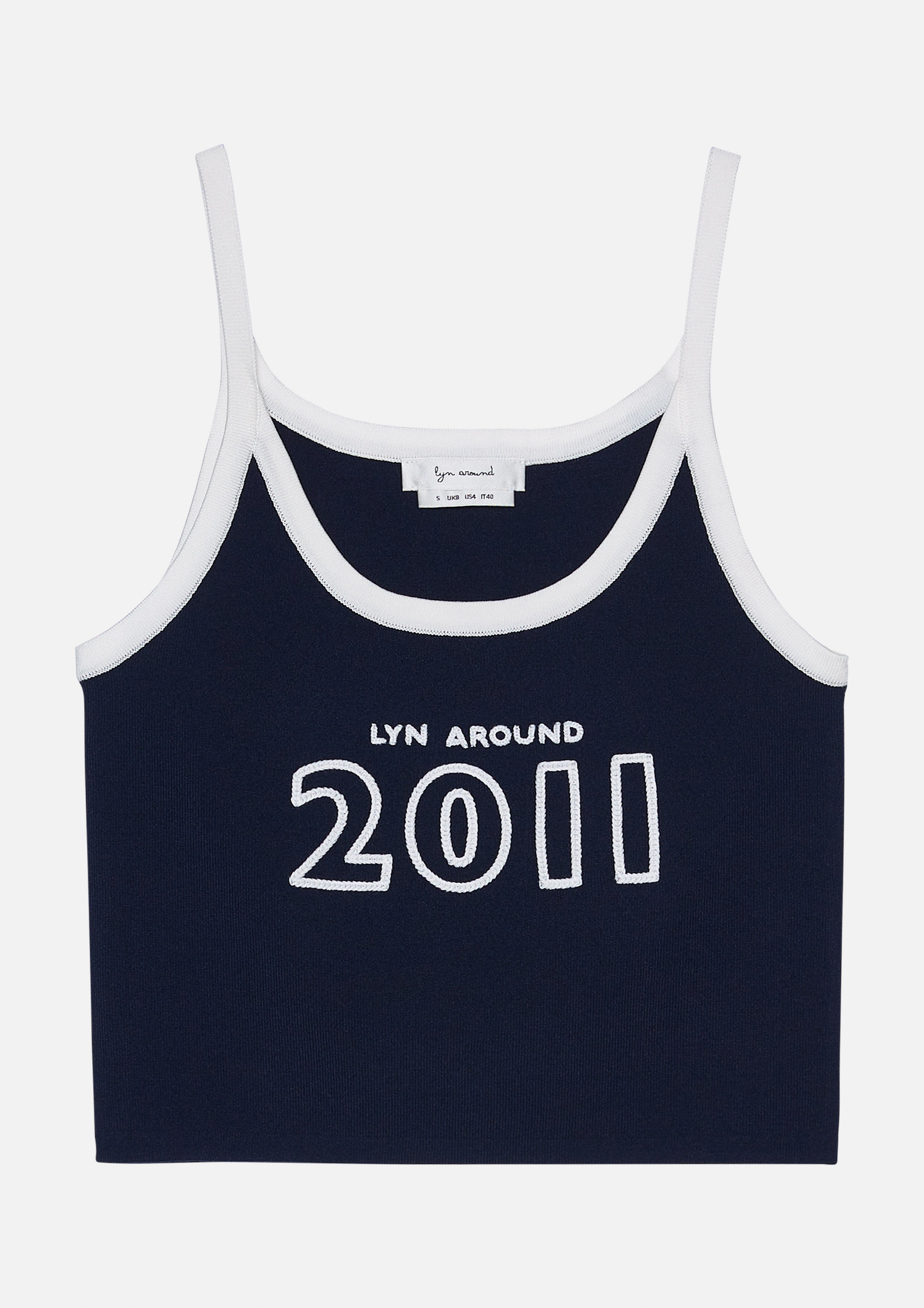 เสื้อครอปสายเดี่ยวปักโลโก้ คอลเลกชัน Speed Voyard