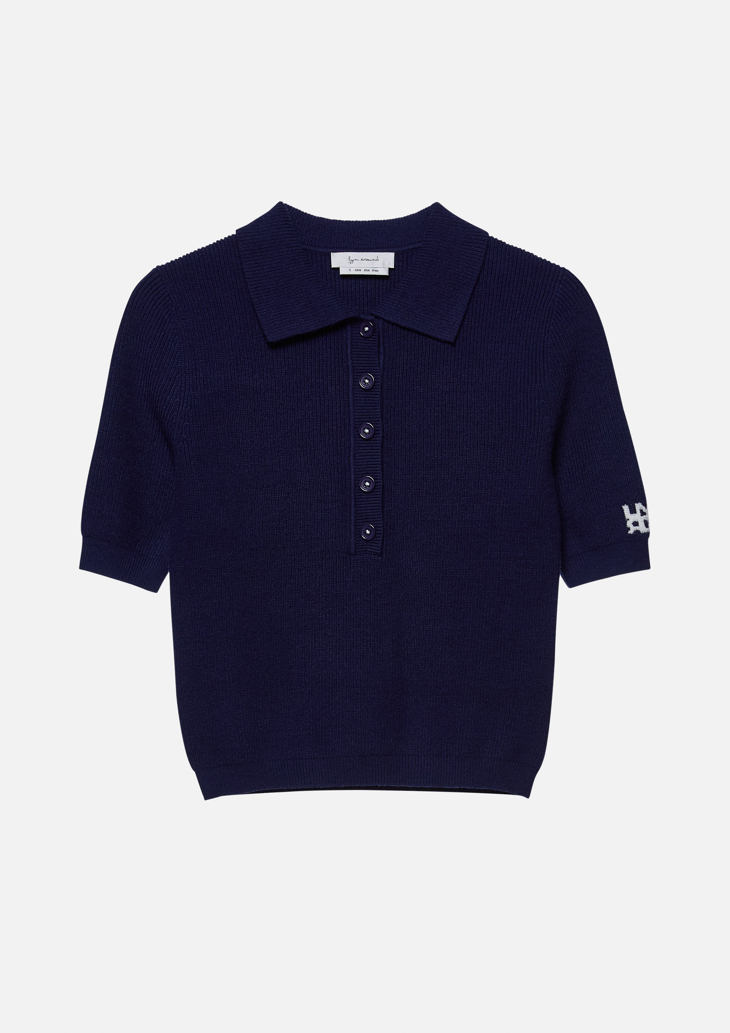 เสื้อนิตแขนสั้นปักโลโก้ คอลเลกชัน Miracle Voyard