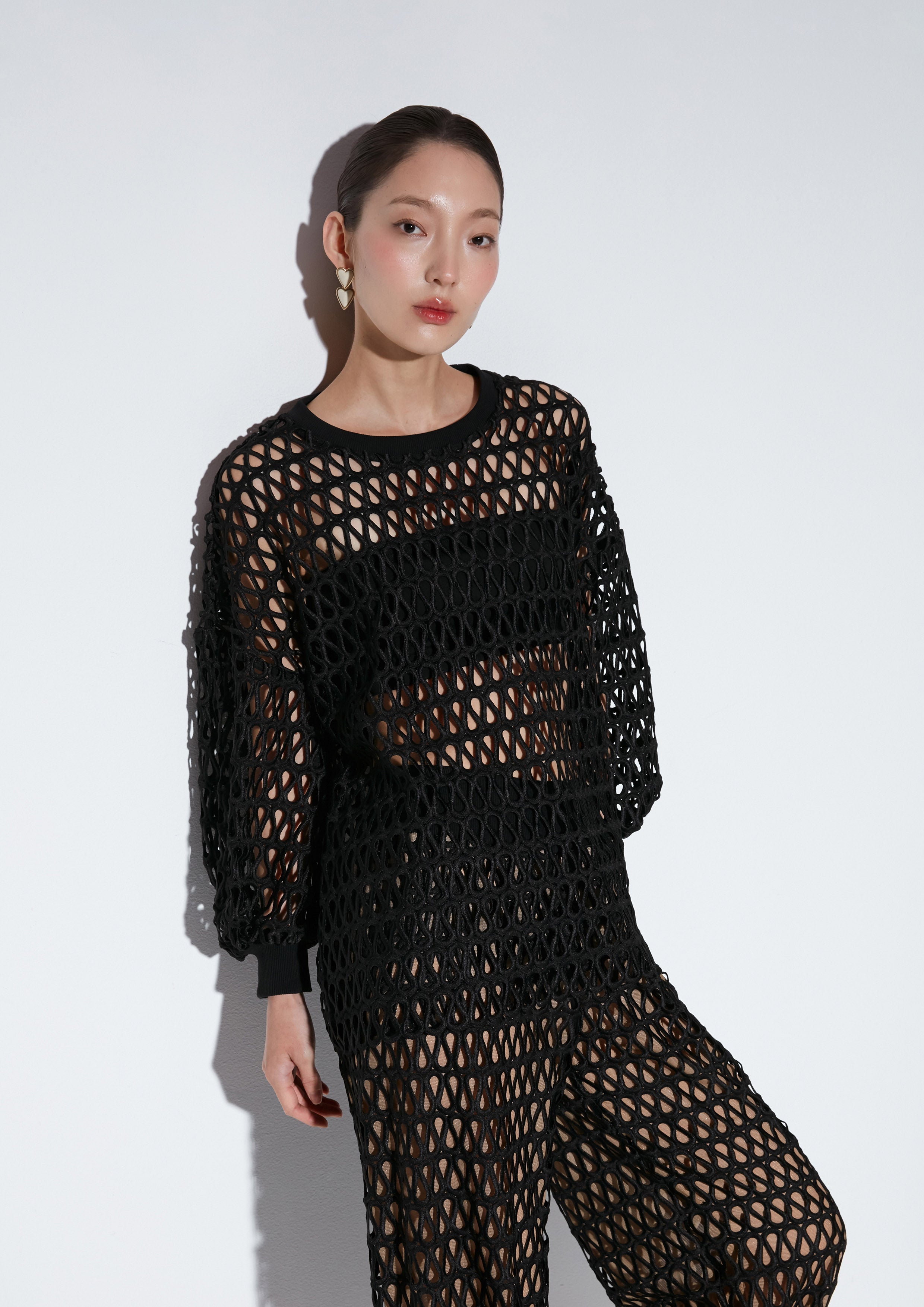 เสื้อแขนยาวผ้าตาข่าย คอลเลกชัน Texture Club