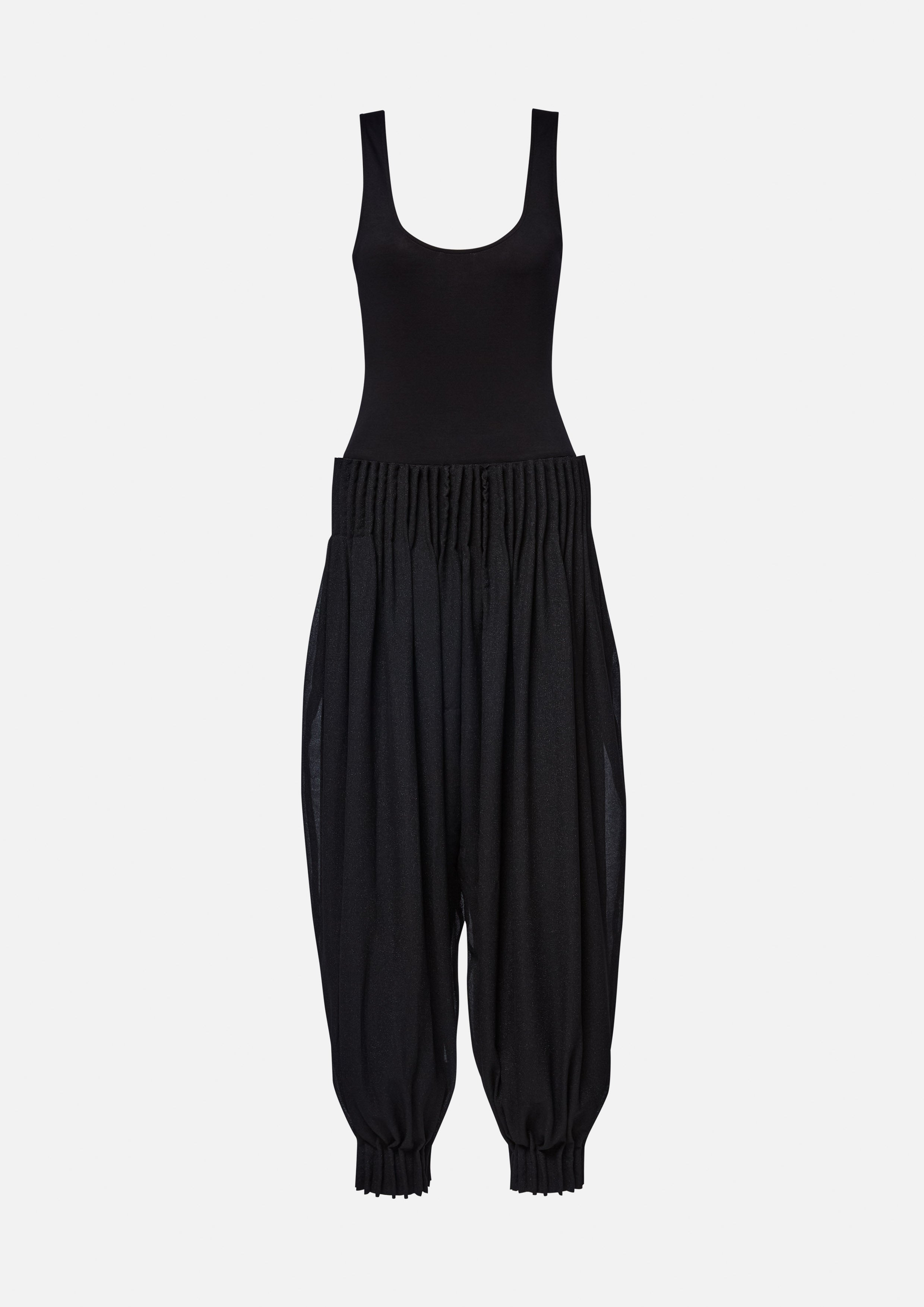 Curve Leg Sleeveless Jumpsuit Texture Club