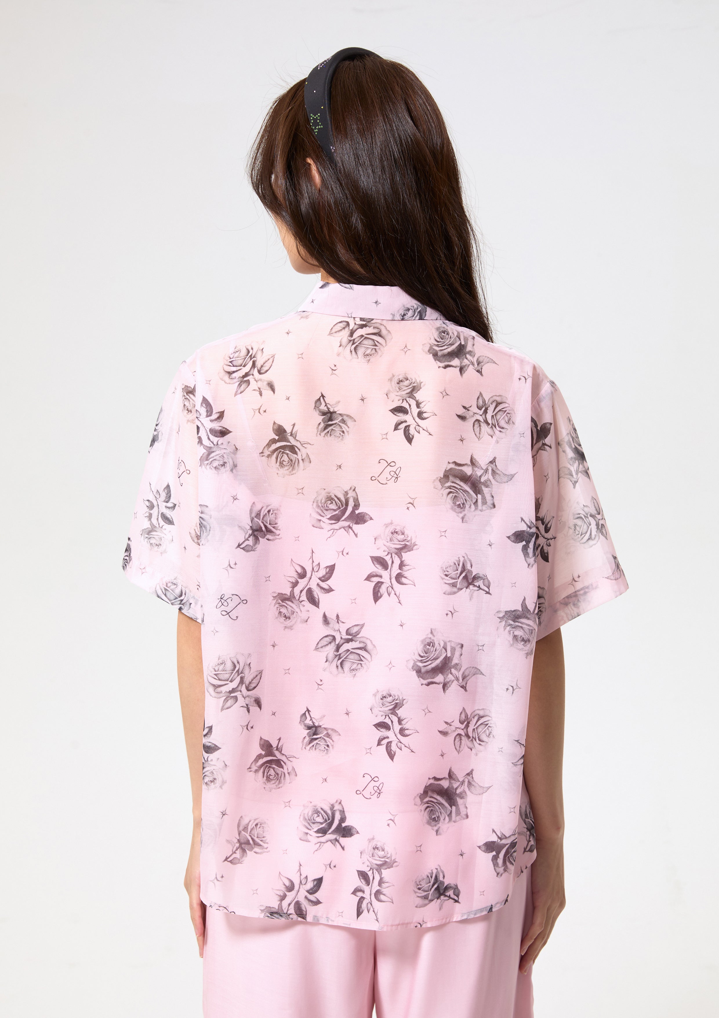 Rose Sheer Shirt With Cami Top Rodeo Rose