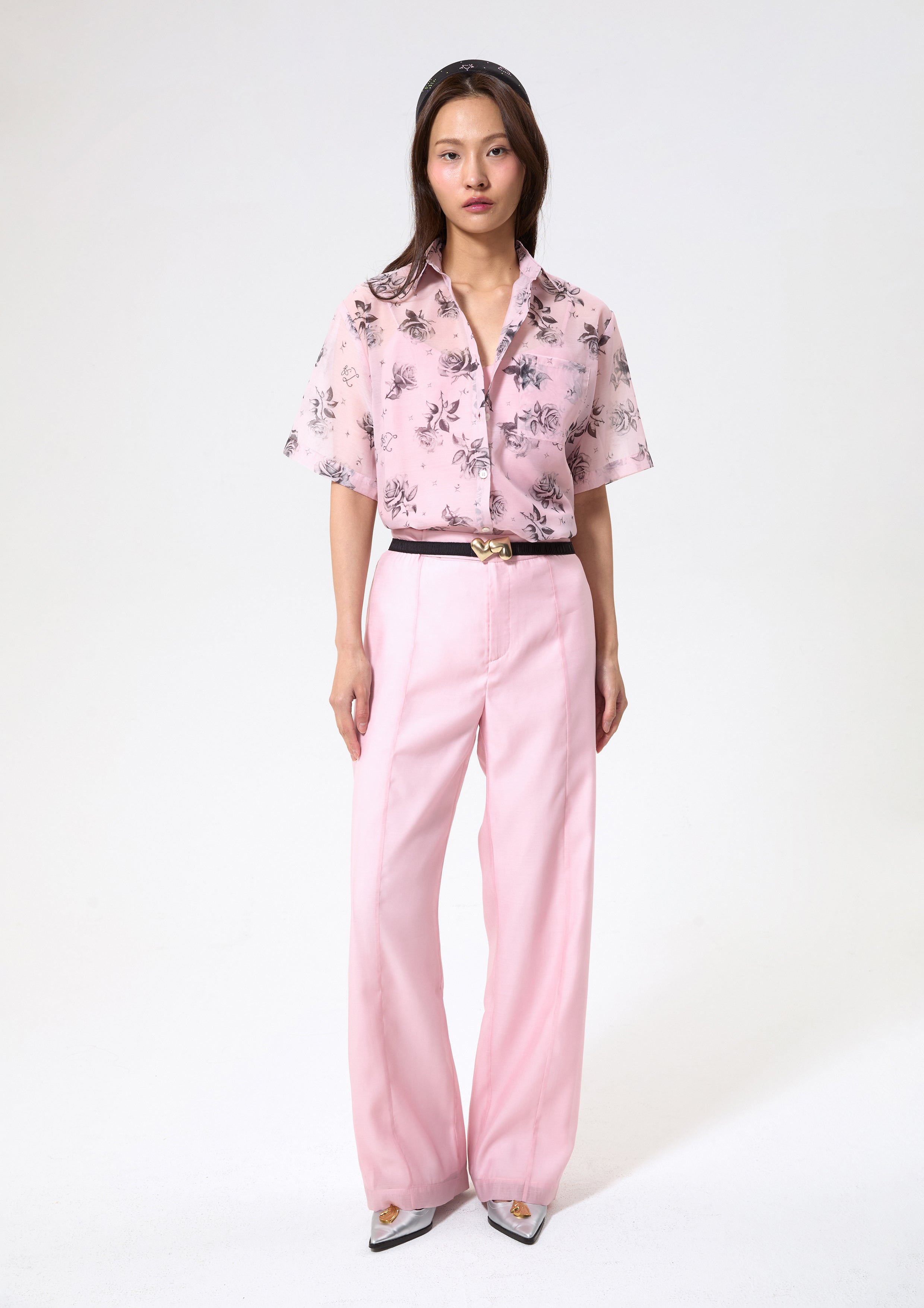 Rose Sheer Shirt With Cami Top Rodeo Rose