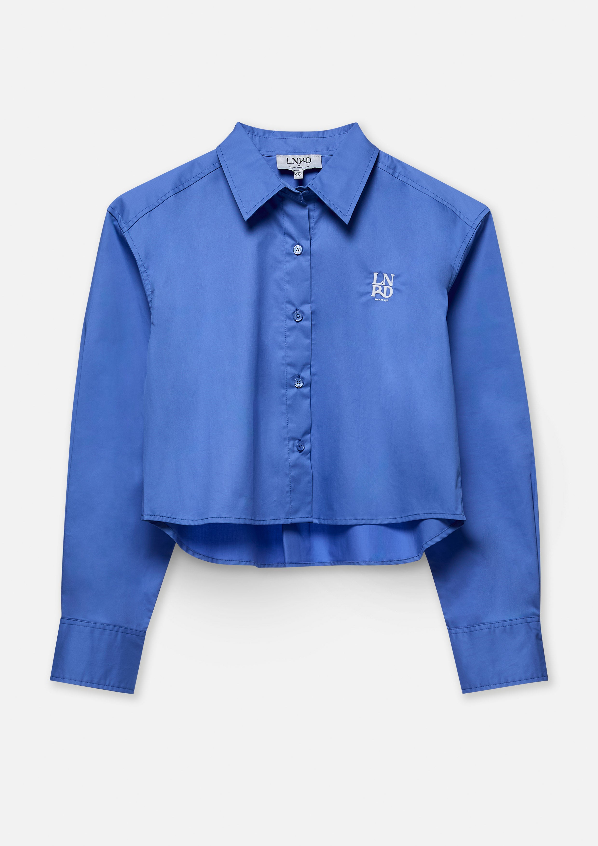 Logo Long Sleeve Crop Shirt Signature