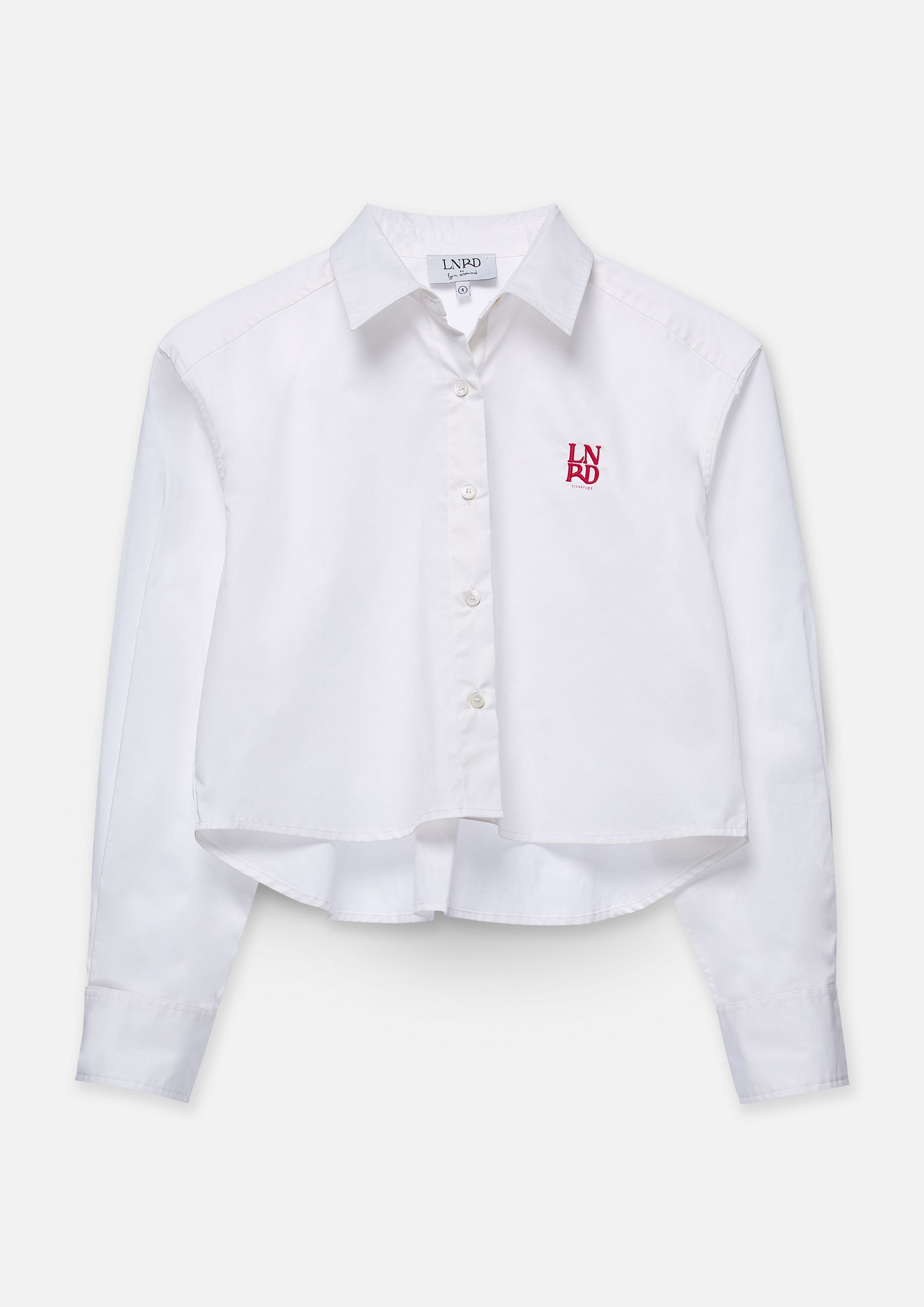 Logo Long Sleeve Crop Shirt Signature