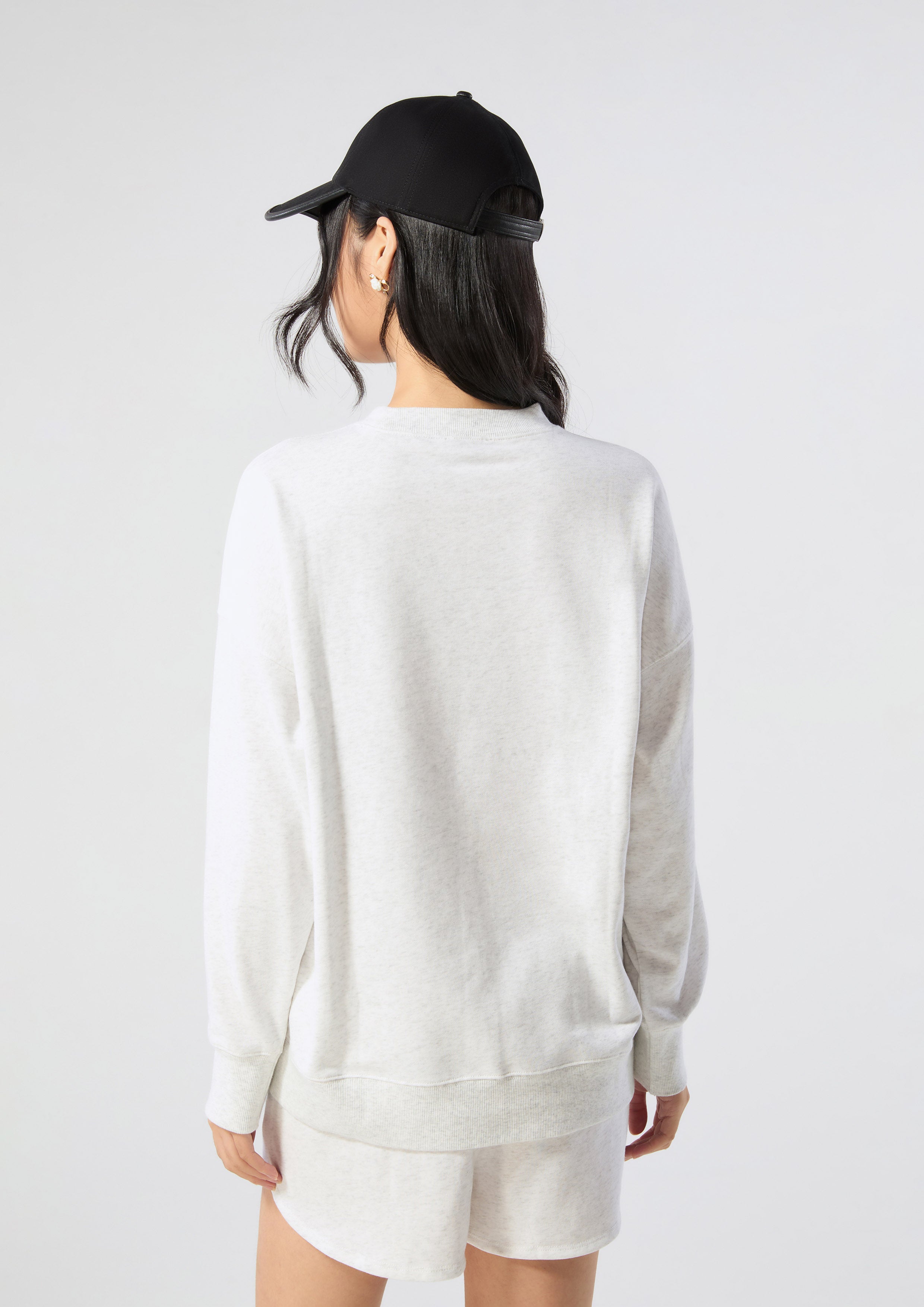 Cat Print With Logo Embroidery Pullover Signature