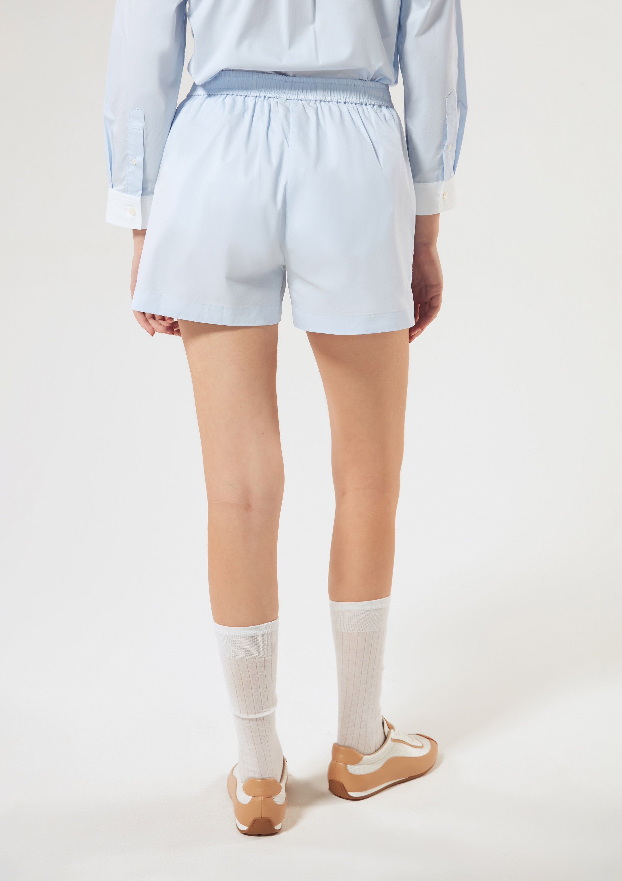 Cat Print With Logo Embroidery Nylon Shorts Signature