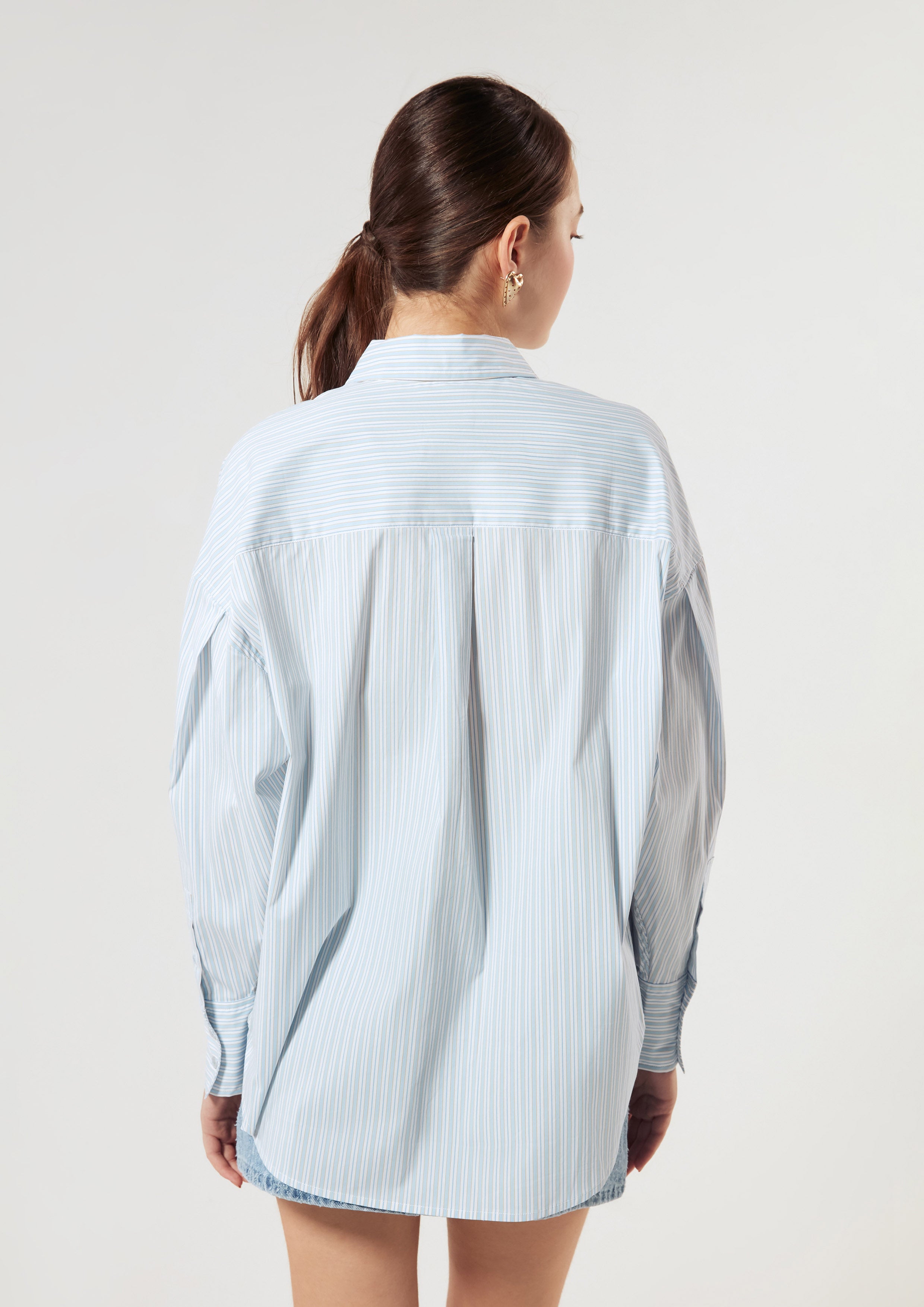 Logo Stripe Long Sleeve Shirt Signature