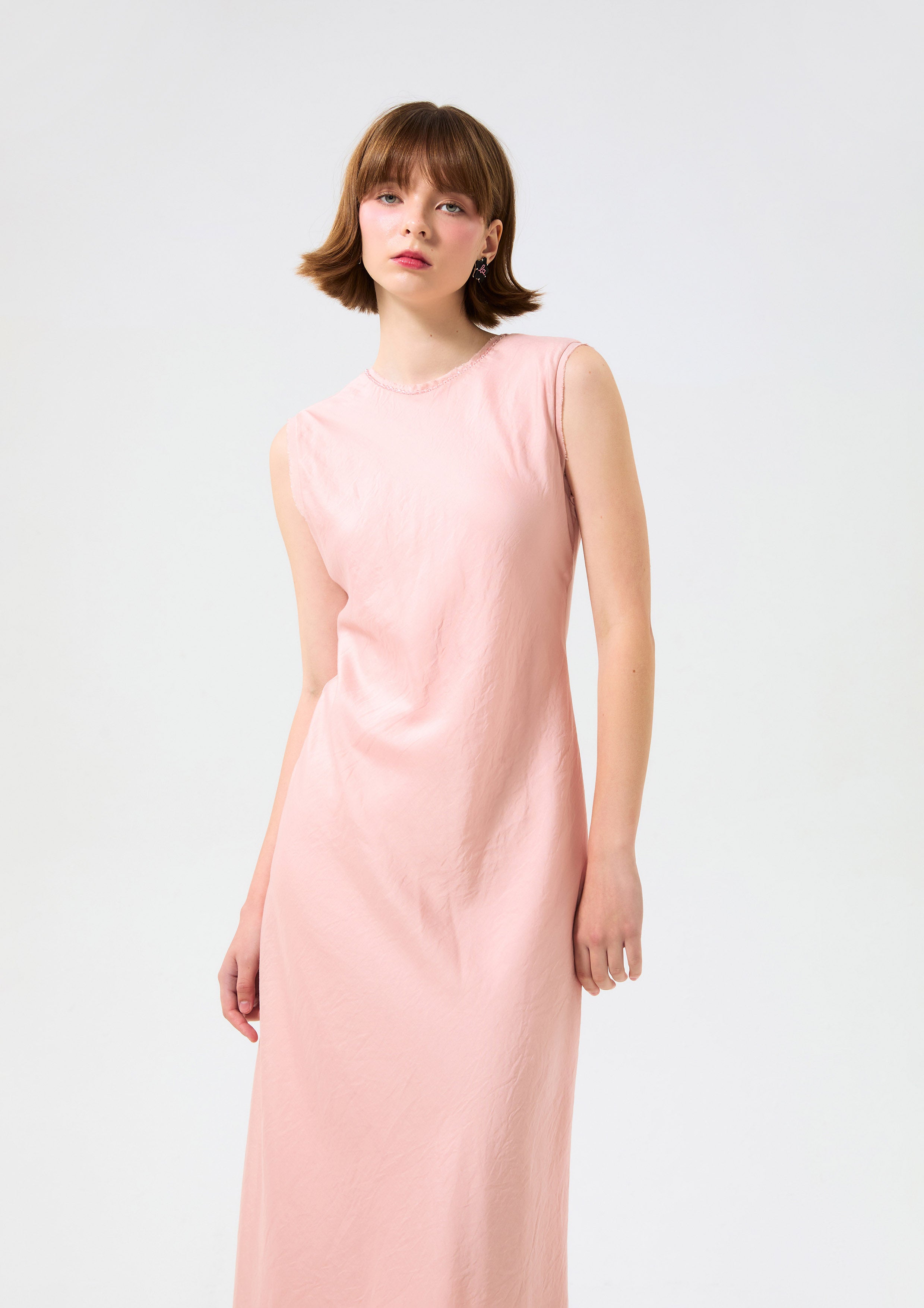 Satin Midi Dress Rodeo Rose