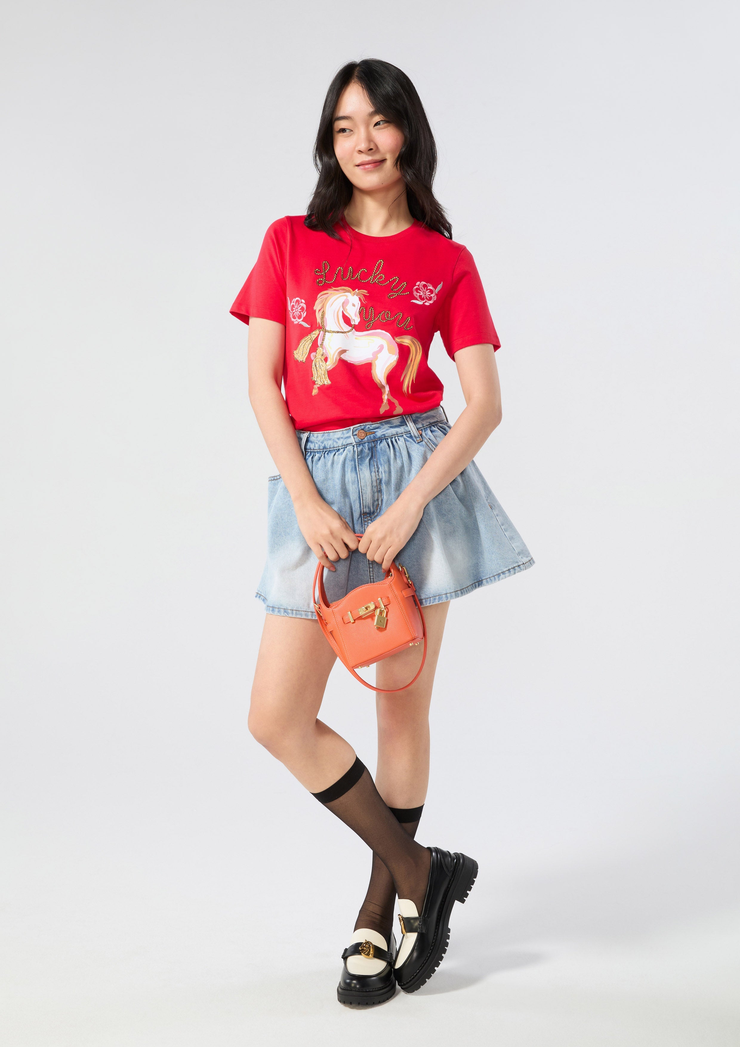 Lucky Horse T-Shirt Rouge Luck