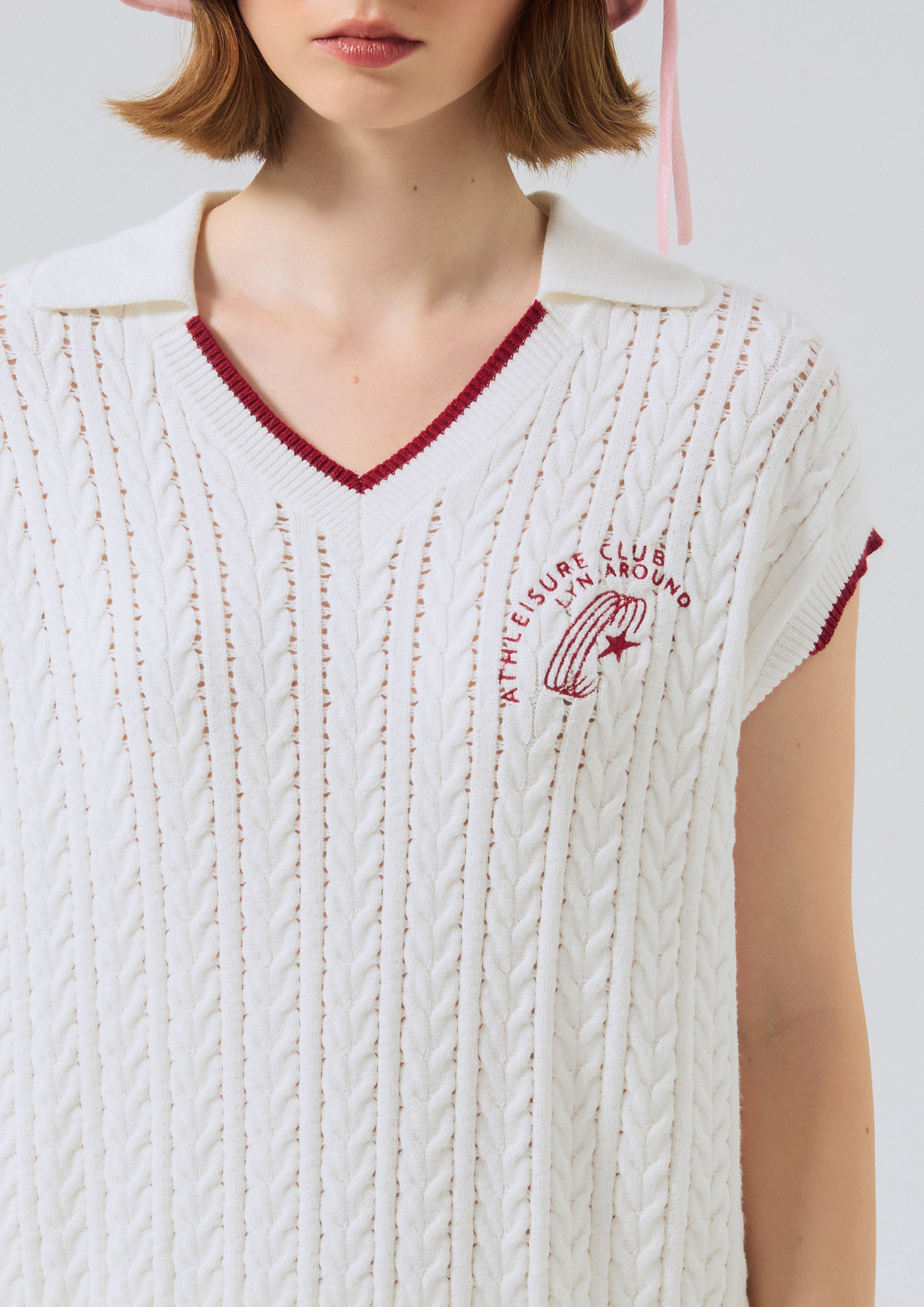 เสื้อถักเคเบิ้ลนิตปักโลโก้ คอลเลกชัน Like a Virgin