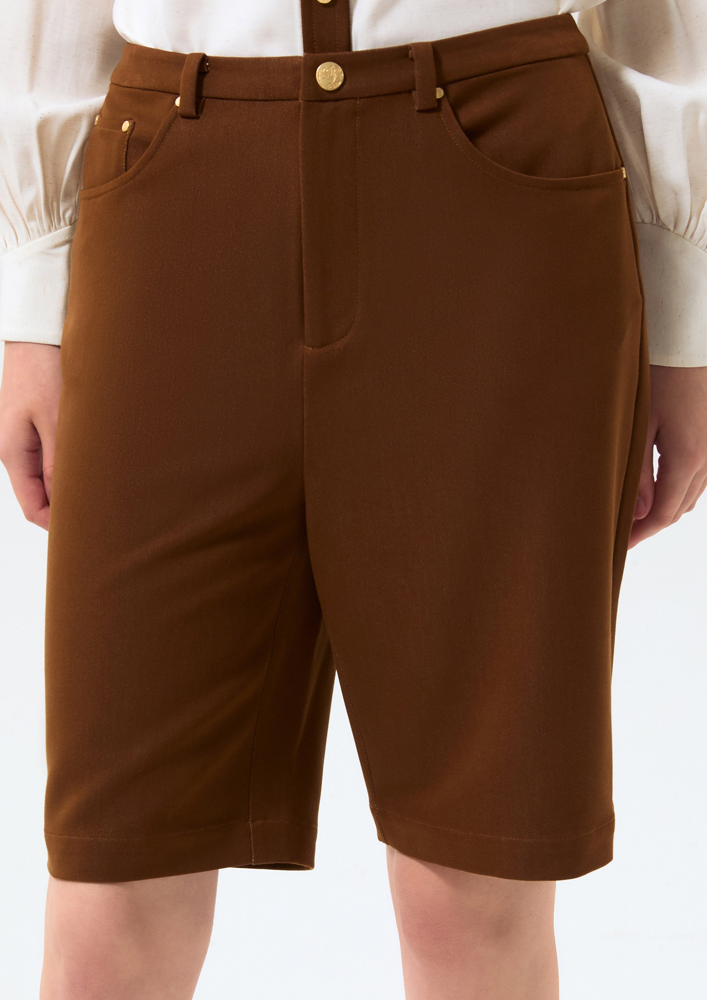 กางเกงขาสั้นขากระบอก คอลเลกชัน Blossom Elegance