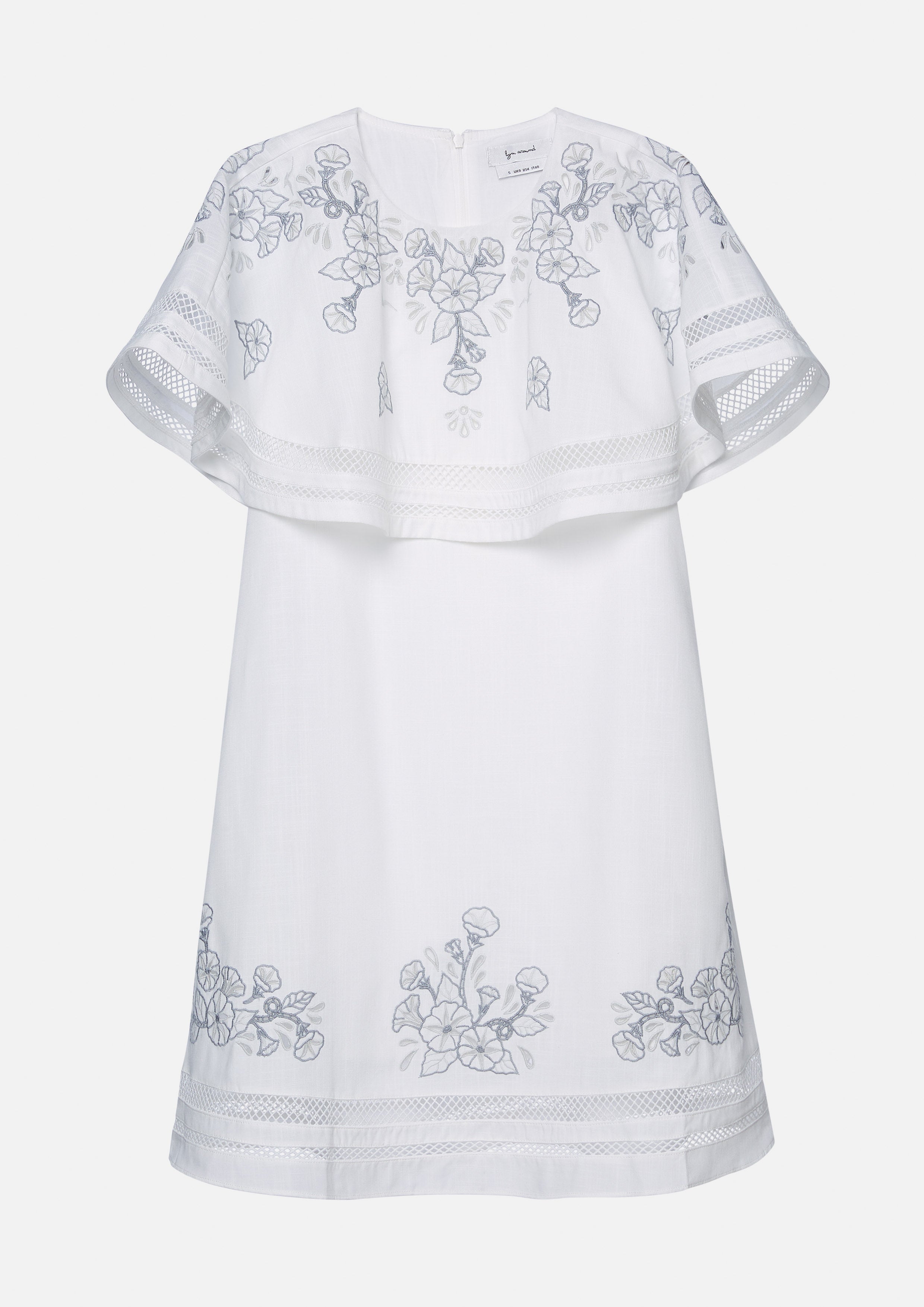 เดรสสั้นปักลายดอกไม้ คอลเลกชัน Cruise to the Full Bloom