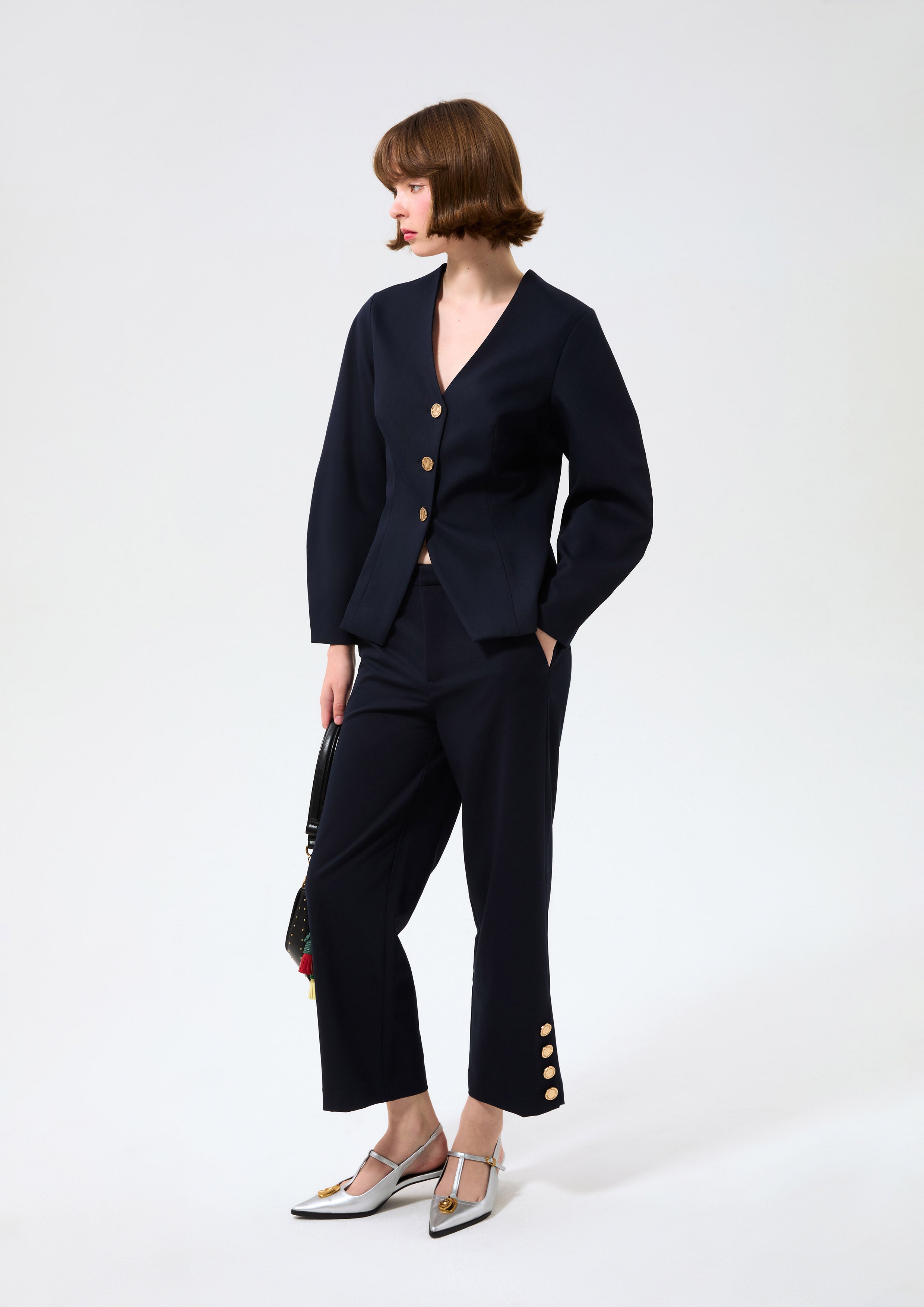 เสื้อเบลเซอร์แขนยาวทรงหลวม คอลเลกชัน Cruise to the Full Bloom