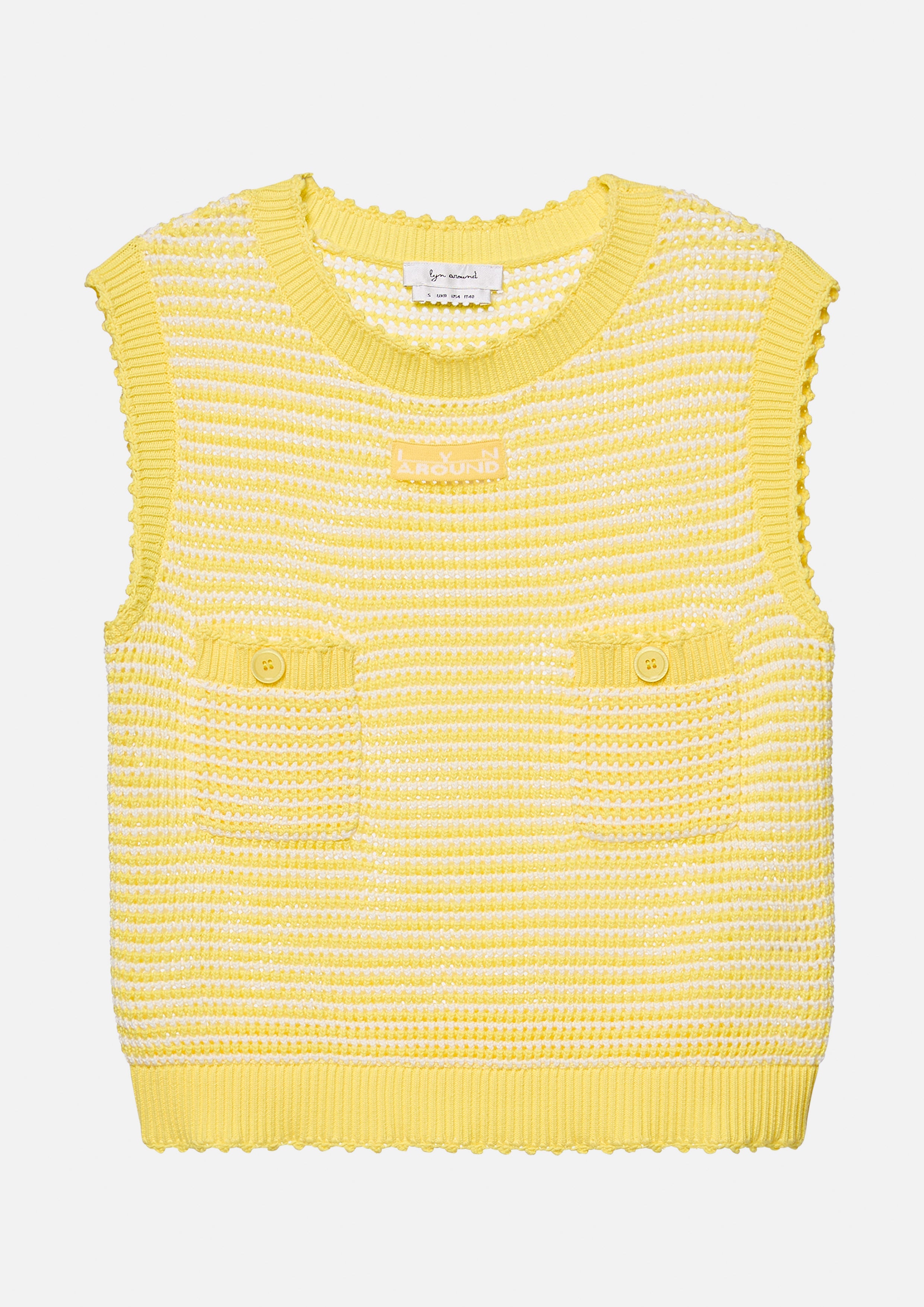 เสื้อถักโครเช่ต์แต่งขอบลอน คอลเลกชัน Blossom Elegance