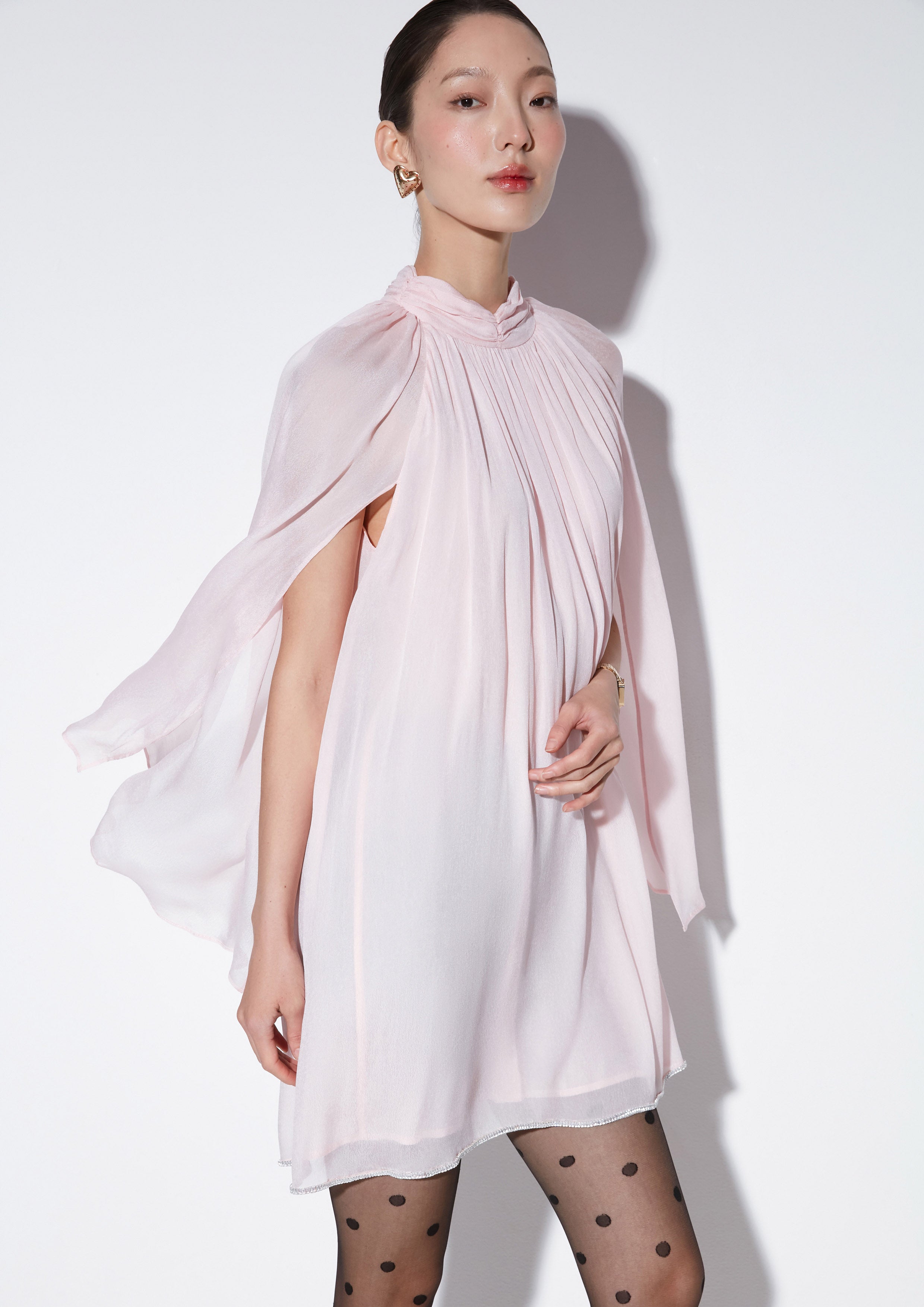 Sheer Cape Mini Dress The Icon Queen