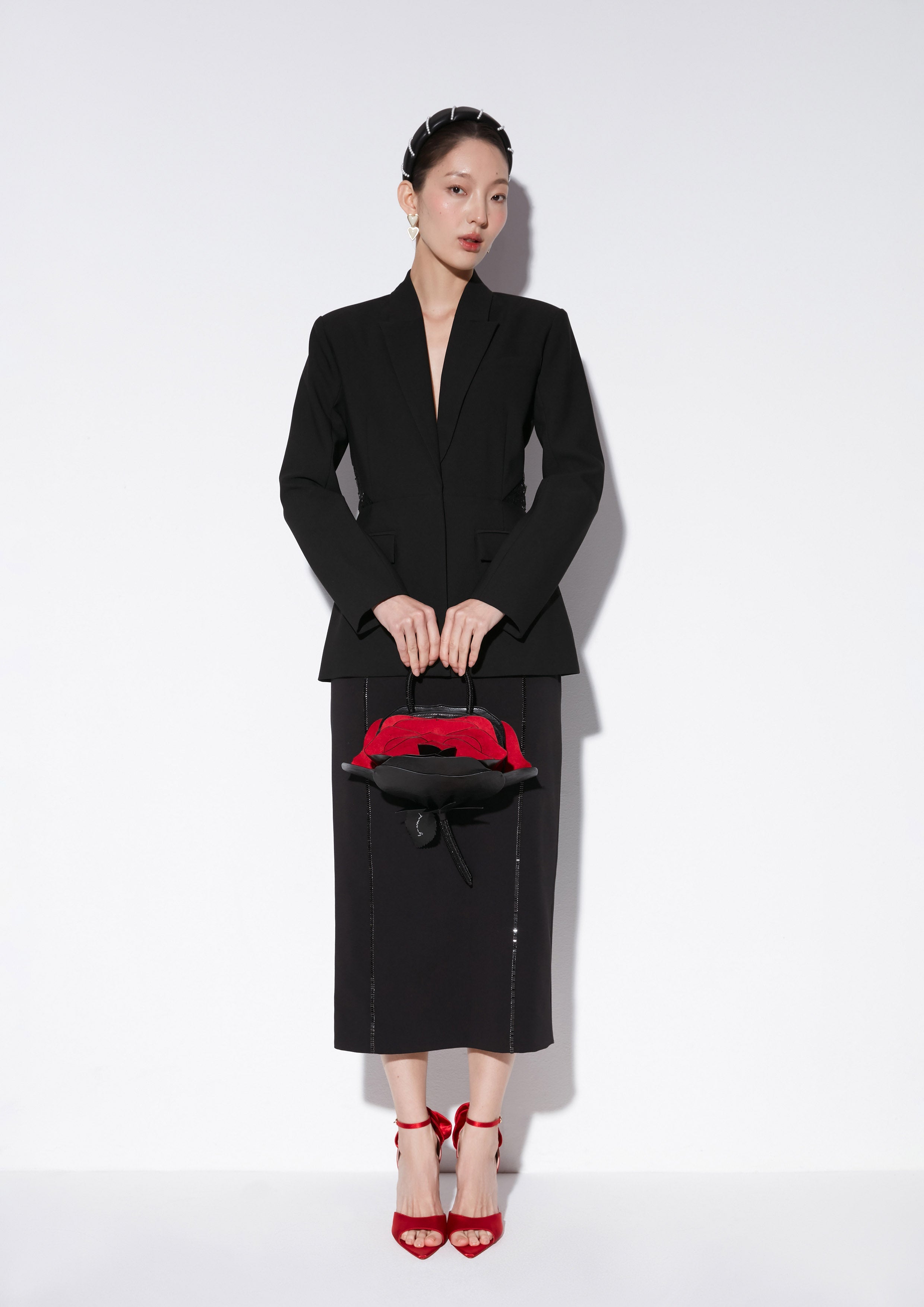 Lace Insert Blazer The Icon Queen