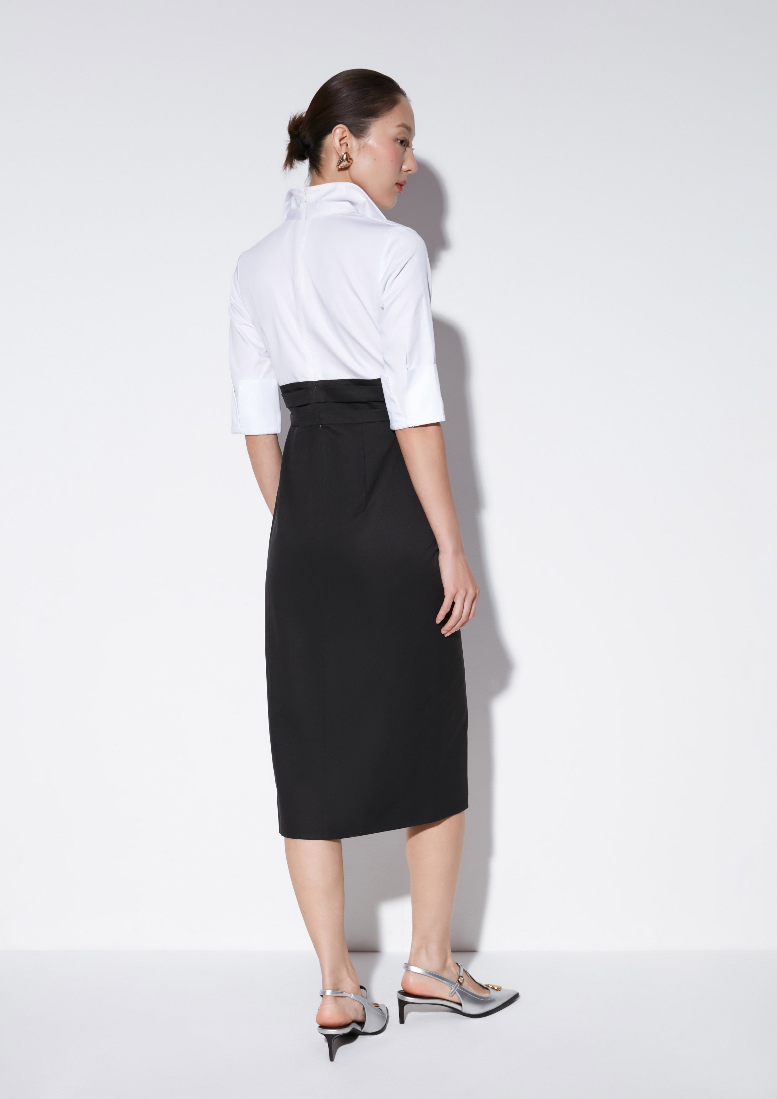 Front Drape Midi Dress The Icon Queen