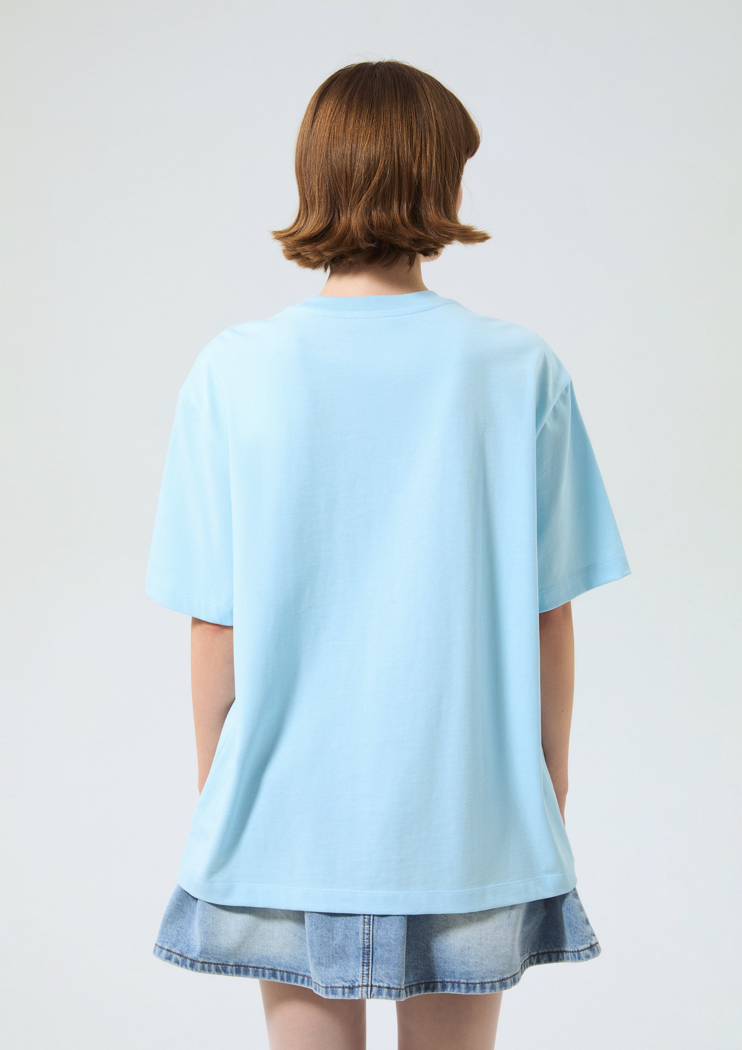 Cat Print With Logo Oversized T-Shirt Signature