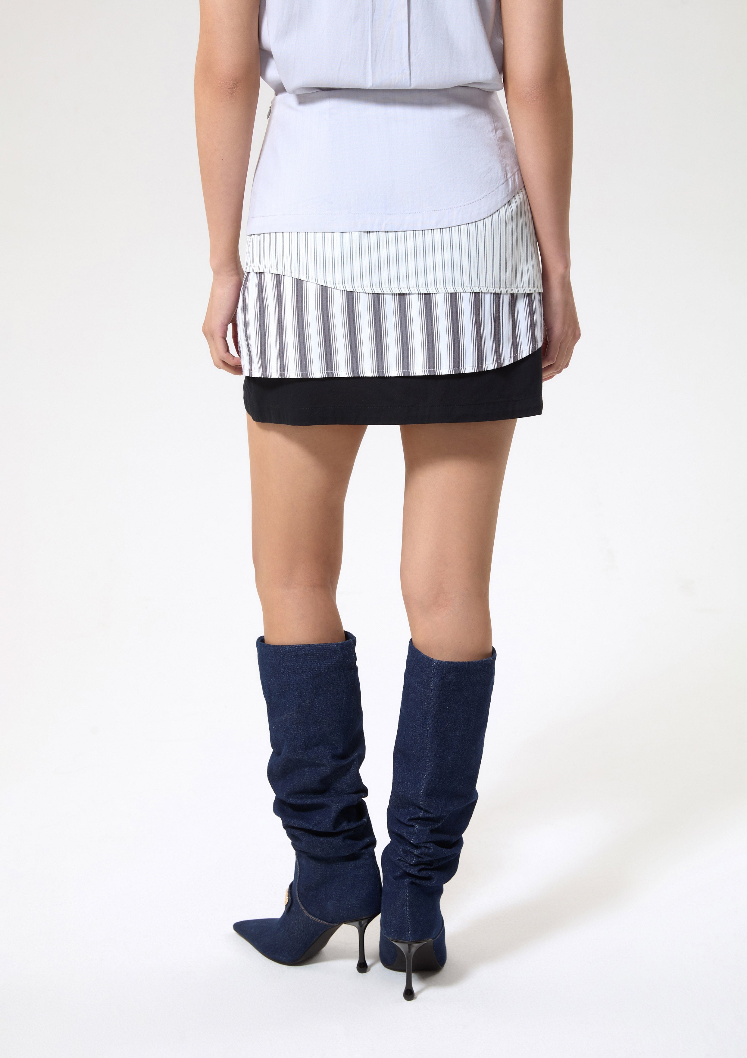 กระโปรงสั้นเลเยอร์ผ้าแพทช์ คอลเลกชัน Working on Board