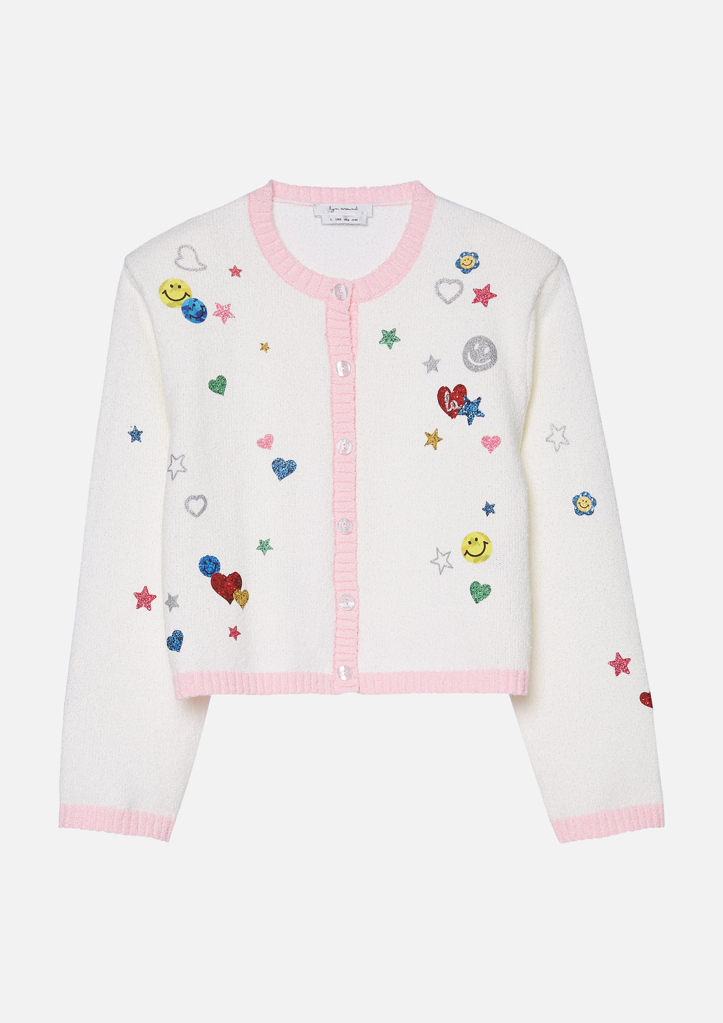 Sticket Print Knitted Cardigan Like a Virgin