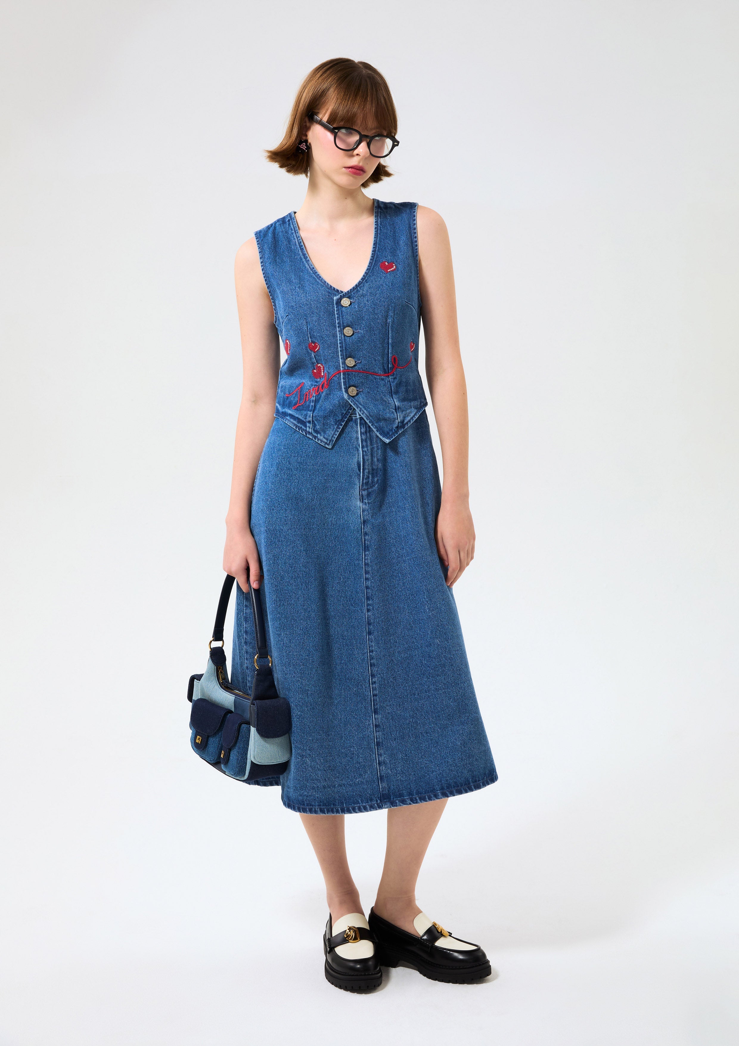 Embroidered Denim Dress Miracle Voyard
