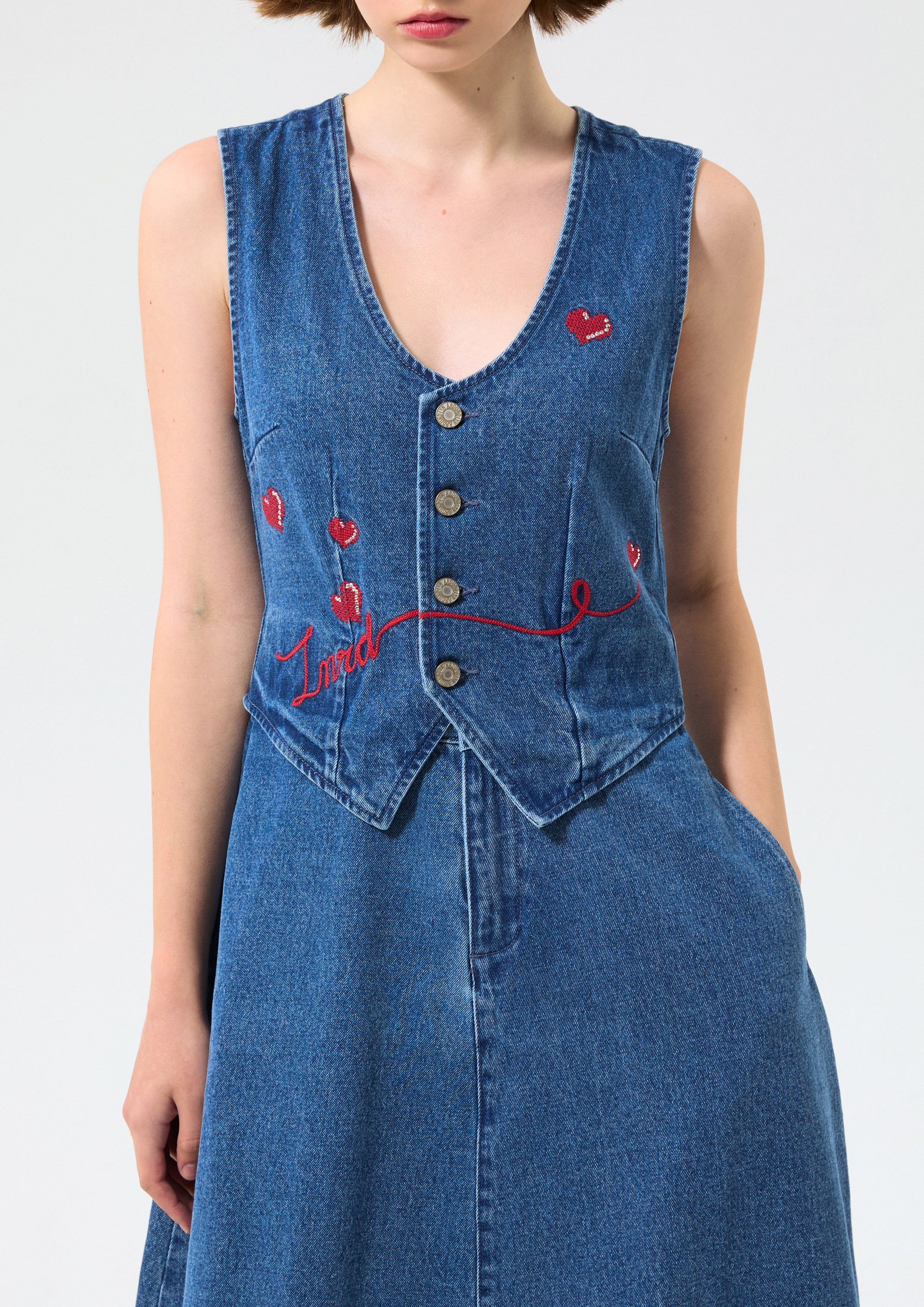 Embroidered Denim Dress Miracle Voyard