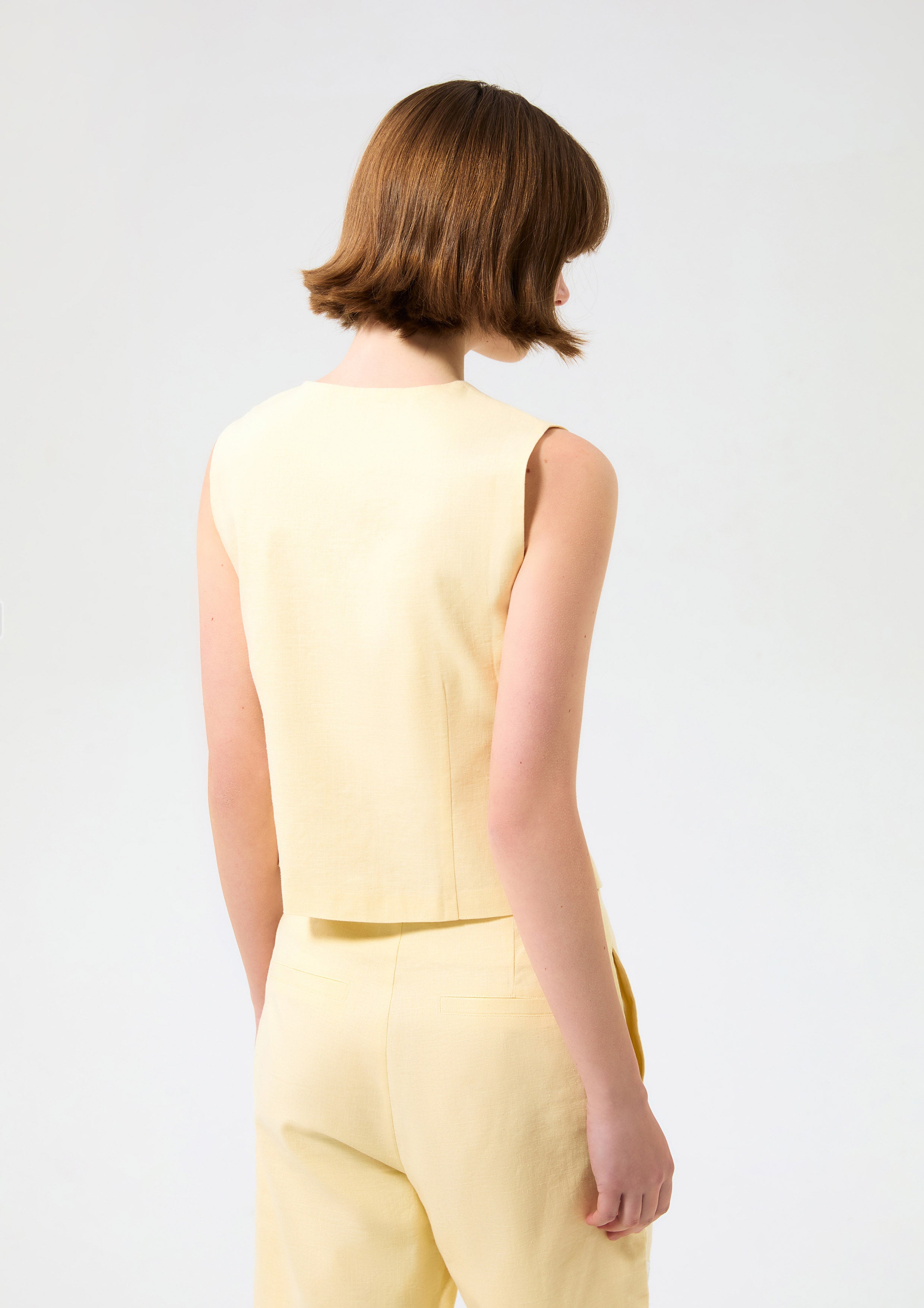 Lace Panel Vest Rosewood Fleur